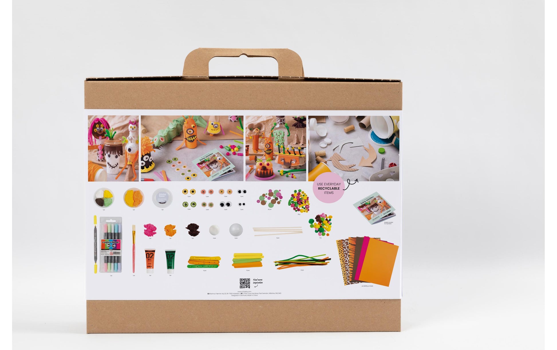 Creativ Company Bastelset – 13-teilig, inkl. Acrylfarbe & Bastelmaterial – Mehrfarbig – ab 3 Jahren