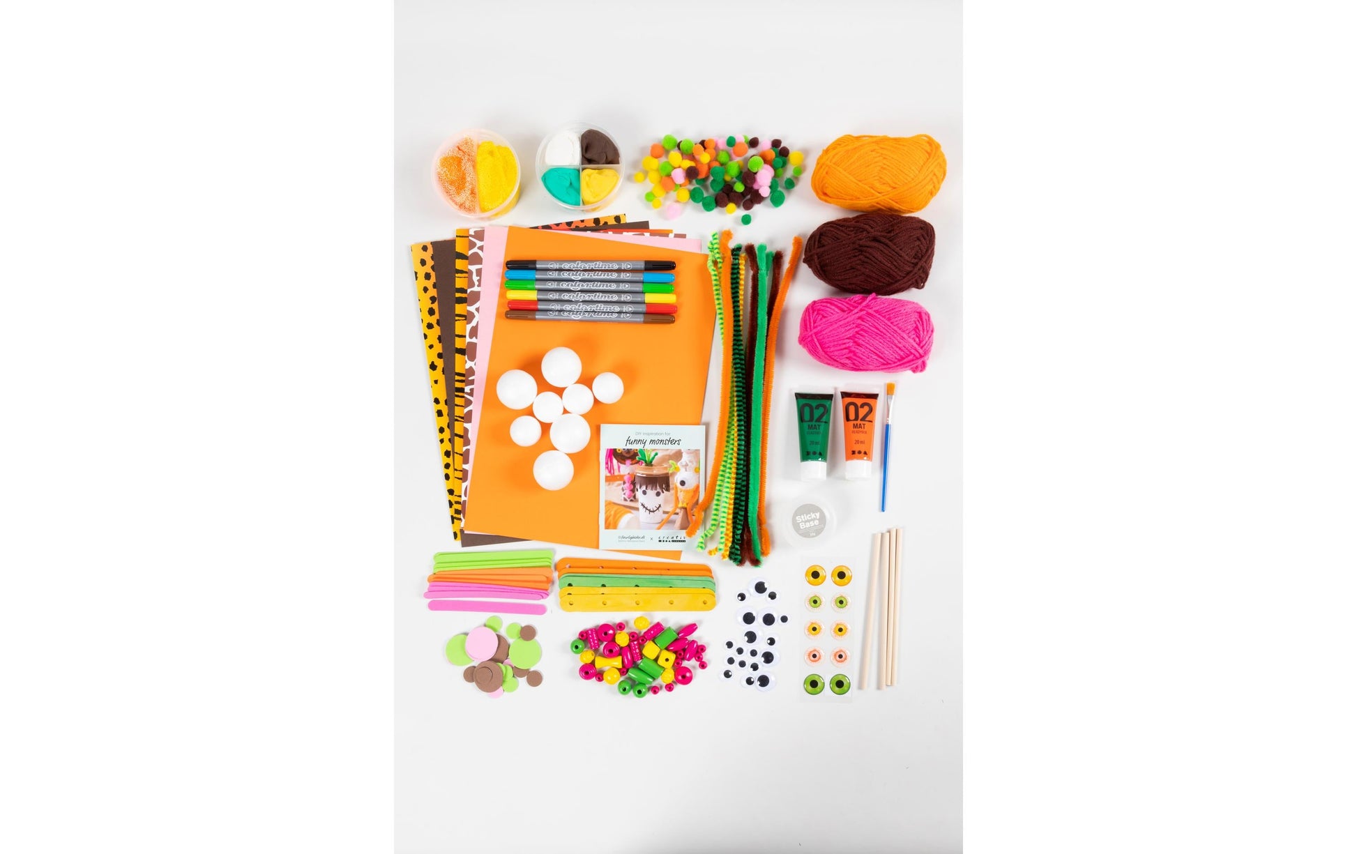 Creativ Company Bastelset – 13-teilig, inkl. Acrylfarbe & Bastelmaterial – Mehrfarbig – ab 3 Jahren