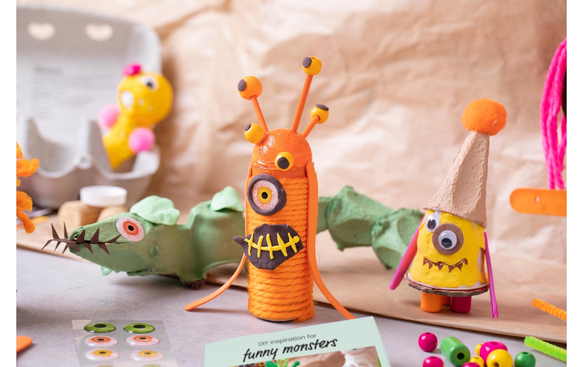Creativ Company Bastelset – 13-teilig, inkl. Acrylfarbe & Bastelmaterial – Mehrfarbig – ab 3 Jahren