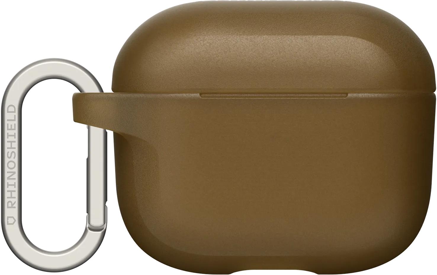RhinoShield Schutzhülle für Apple AirPods 3 – TPE, inkl. Karabiner, kabelloses Laden – Bronze