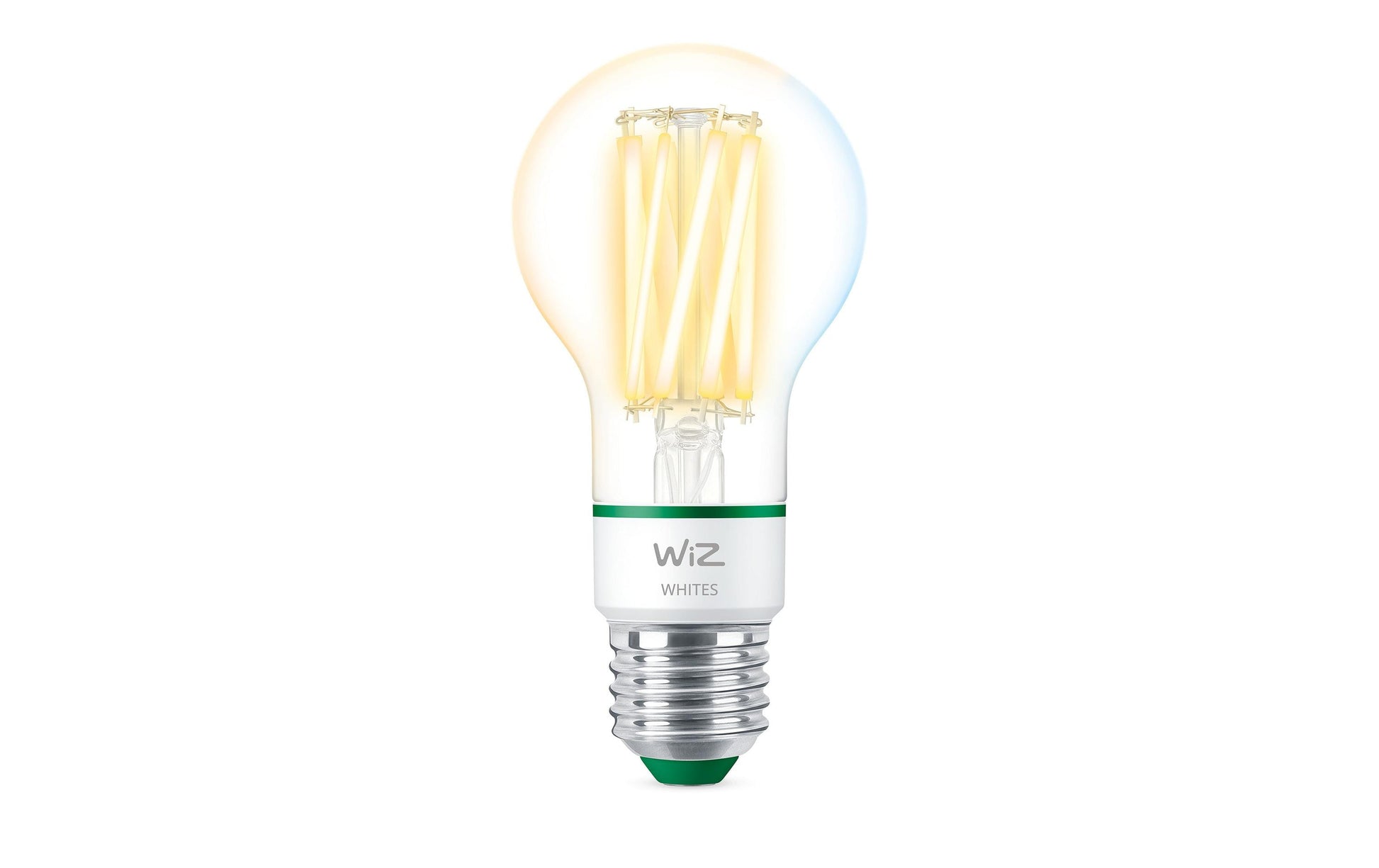 WiZ LED A60 – WLAN, Bluetooth, dimmbar – 2’700–4’000 K – 903 lm 4,3 W – E27, transparent
