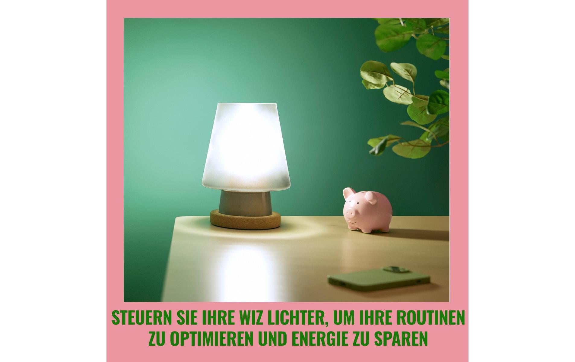 WiZ LED A60 – WLAN, Bluetooth, dimmbar – 2’700–4’000 K – 903 lm 4,3 W – E27, transparent