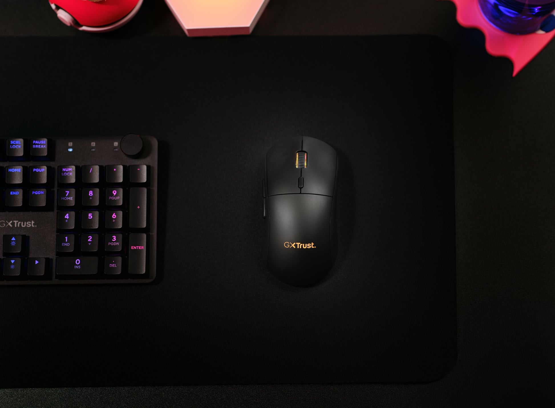 Trust GXT 927 Redex+ – Gaming-Maus – Kabellos (2,4 GHz), 25600 DPI, RGB-Beleuchtung, Rechtshänder, Schwarz