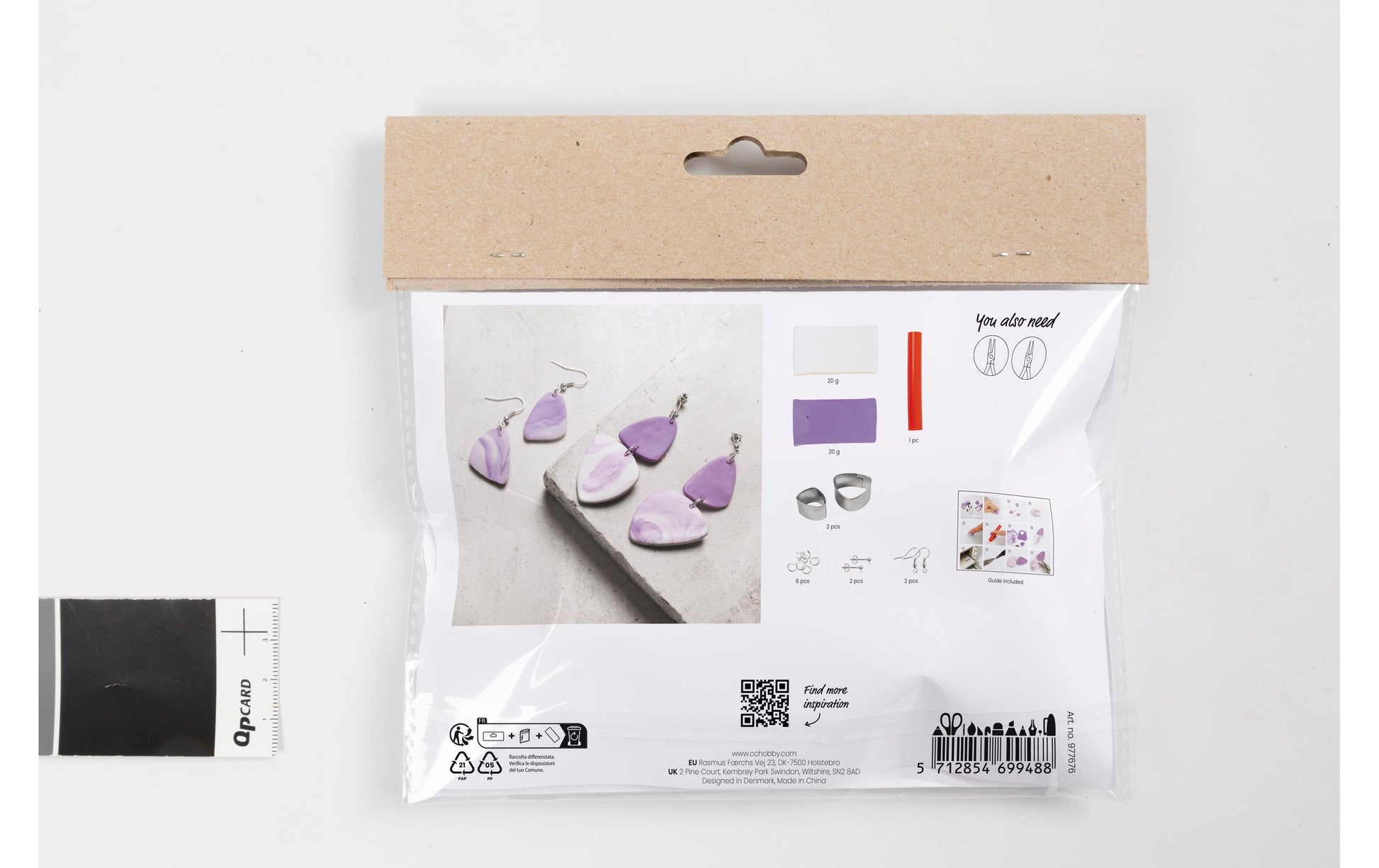 Creativ Company Bastelset Schmuck (Ohrringe) – Helllila – ab 10 Jahren