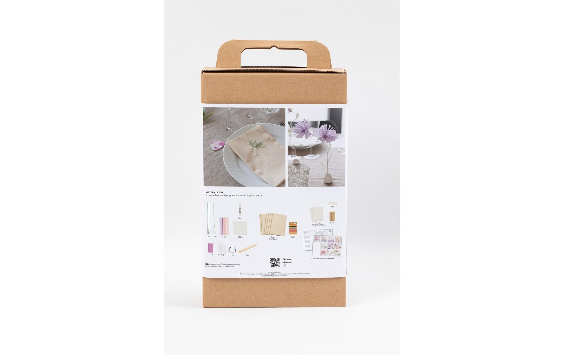 Creativ Company Bastelset Tischdeko – 12-teilig – Baumwolle, mehrfarbig – 977696