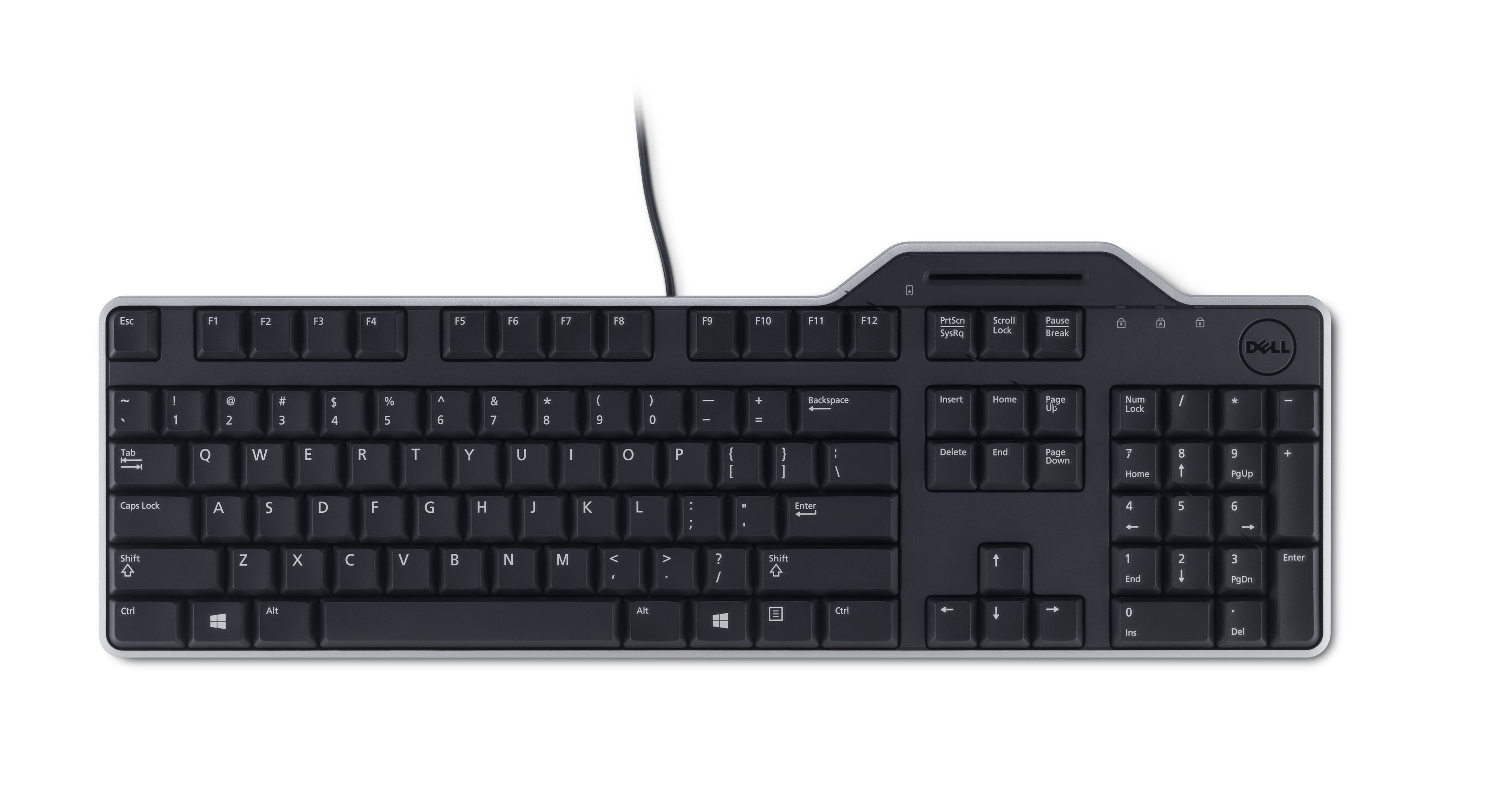 Dell KB813 – Tastatur – mechanisch – kabelgebunden (USB) – AZERTY (FR) – Smartcard-Leser – schwarz