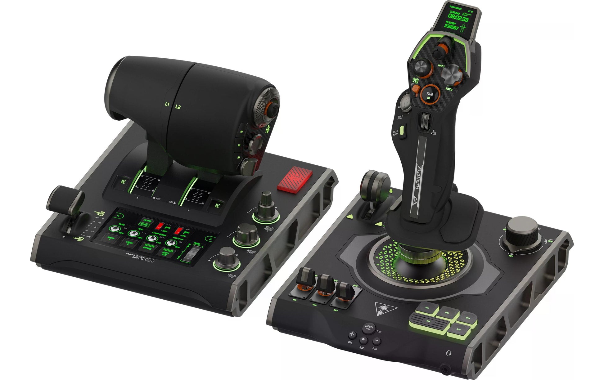 Turtle Beach VelocityOne Flightdeck – Joystick – USB (kabelgebunden), Schwarz, für PC (Windows 10, Windows 11)