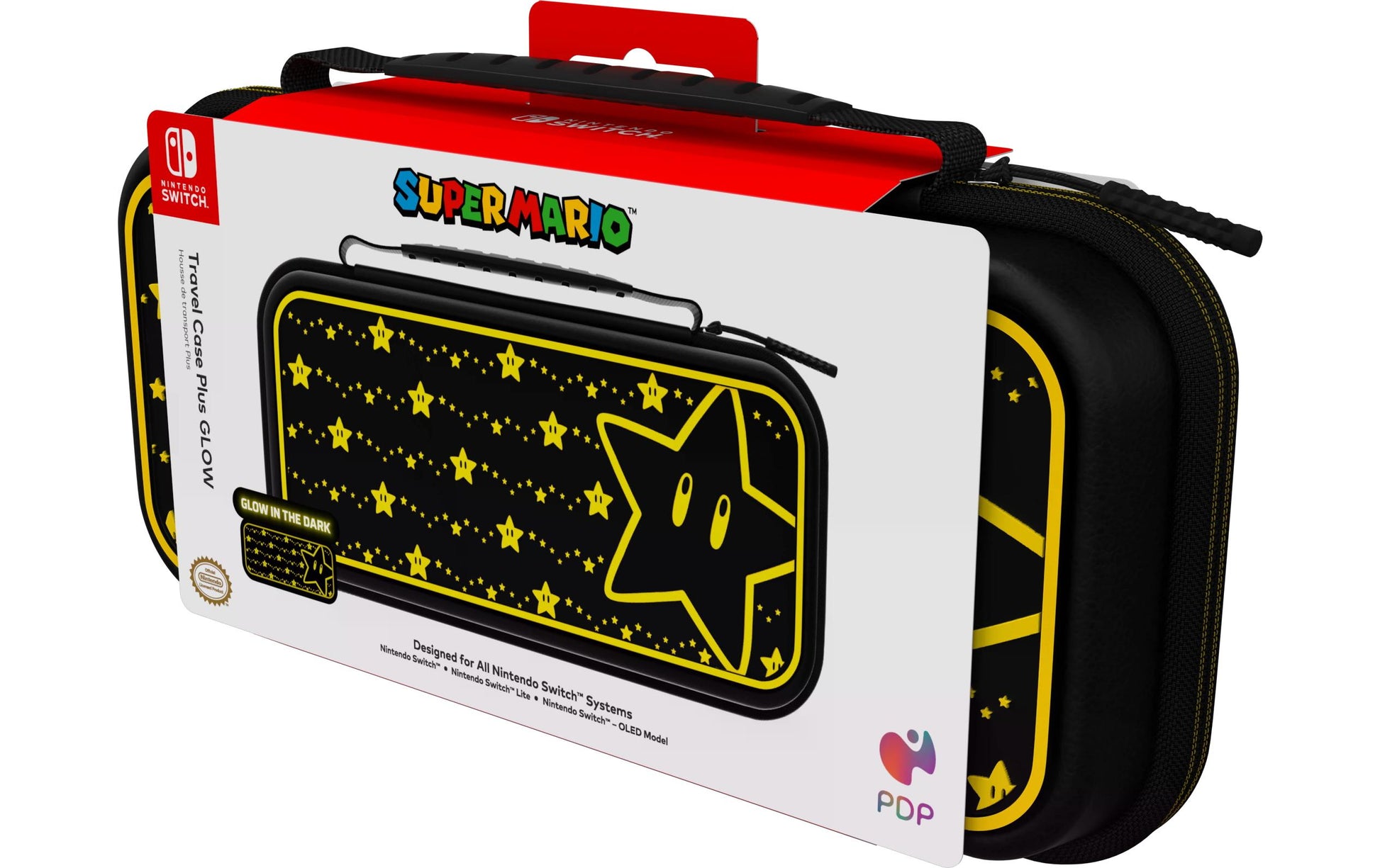 PDP Hartschalenkoffer Travel Case Plus – für Nintendo Switch/ Switch Lite/ Switch OLED – schwarz, gelb