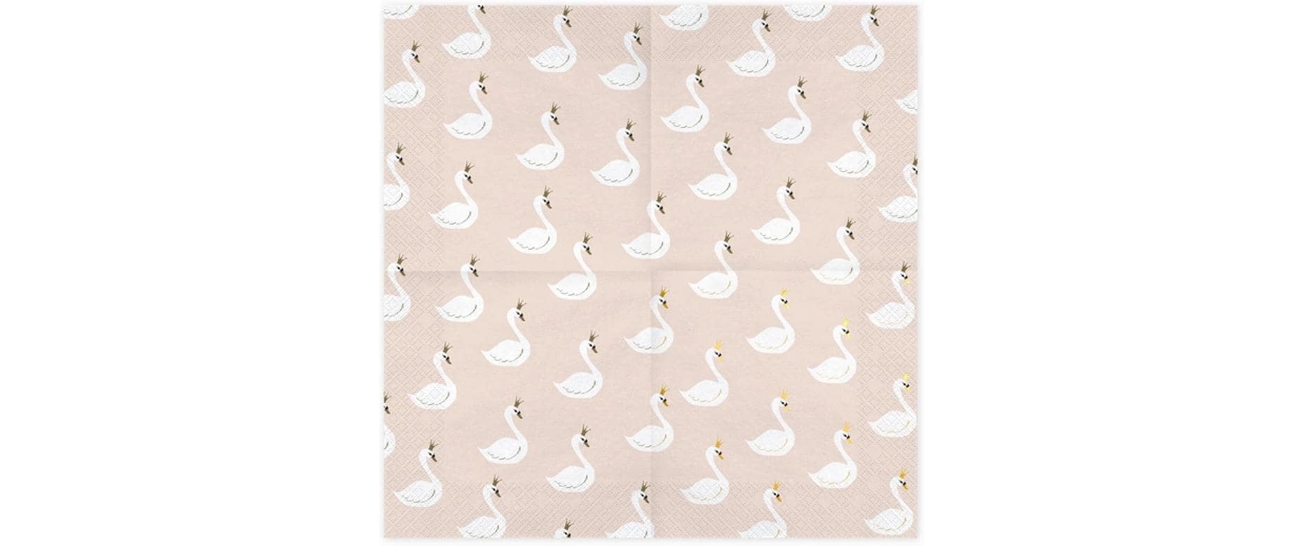 PartyDeco Papierservietten Lovely Swan, 33 × 33 cm – FSC – 20 Stk.