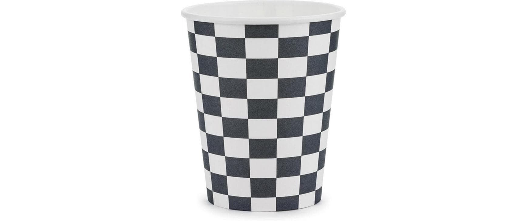 PartyDeco Becher, Papier/Karton – 2,2 dl, Ø 7,5 cm, Auto-Motiv – 6 Stk.
