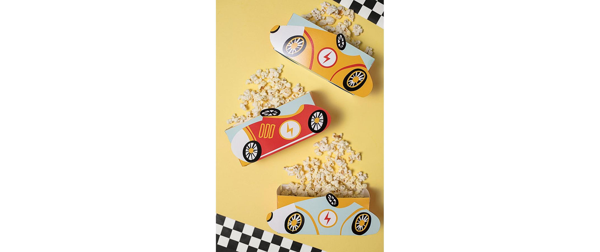 PartyDeco Take-away-Box, Papier – 170 × 75 × 75 mm, Automotiv – 3 Stk.