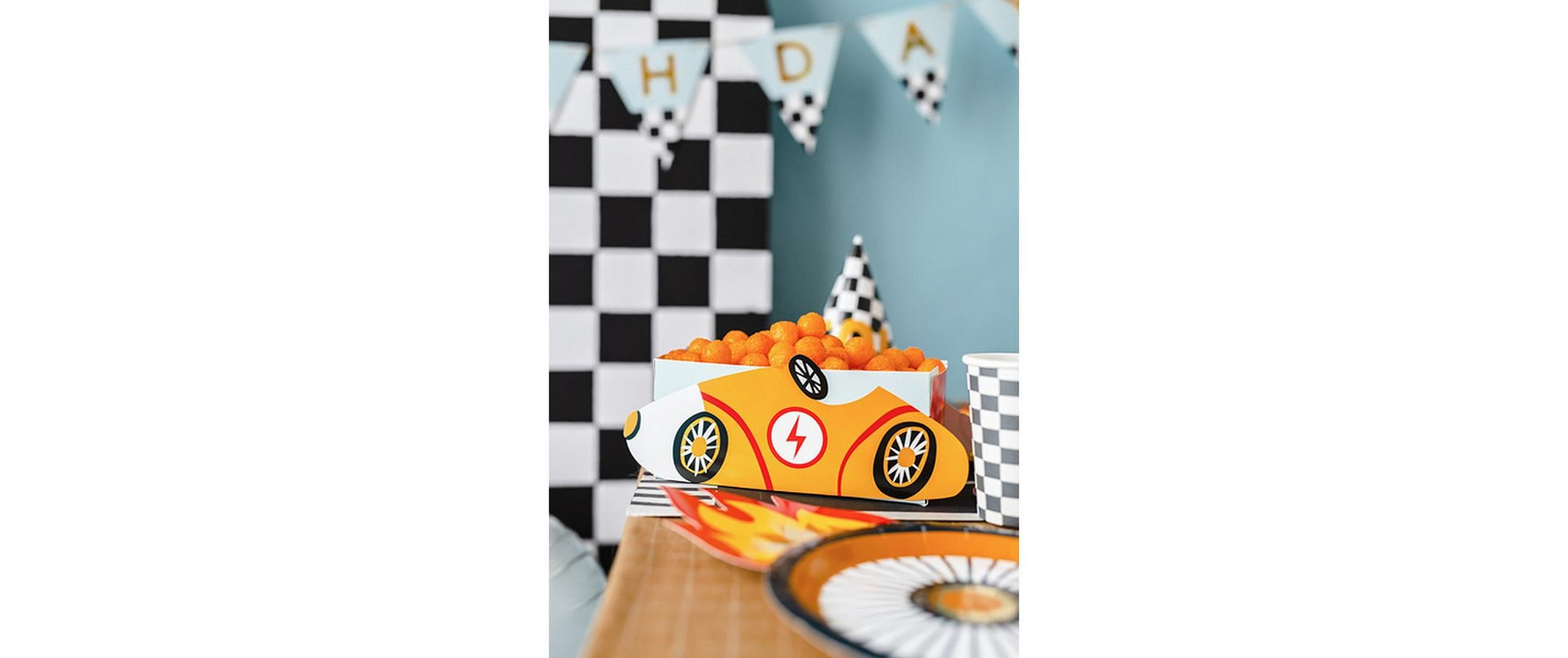 PartyDeco Take-away-Box, Papier – 170 × 75 × 75 mm, Automotiv – 3 Stk.