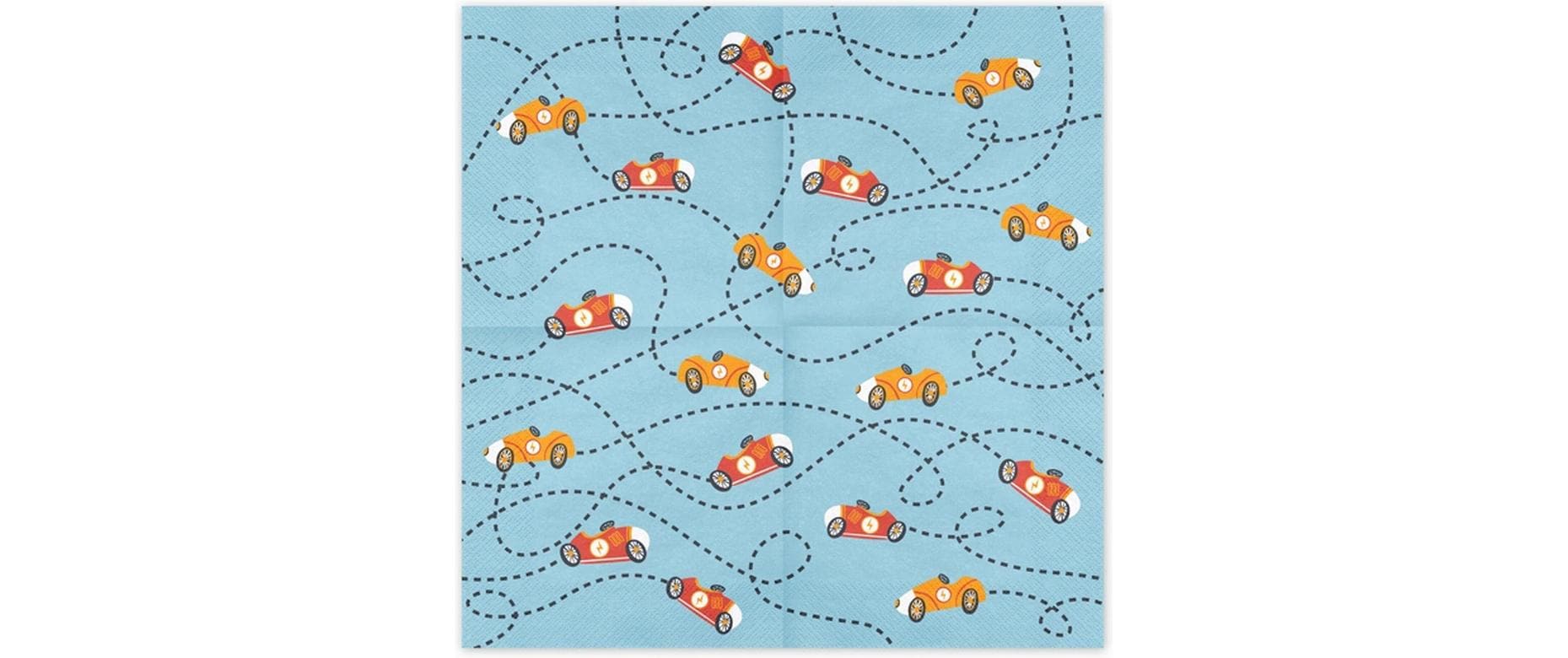 PartyDeco Servietten Auto – mehrfarbig – 33 × 33 cm, 3-lagig – 12 Stück
