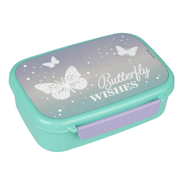 Scooli Lunchbox 18 × 13,5 × 6 cm, blau/grau/violett/weiss