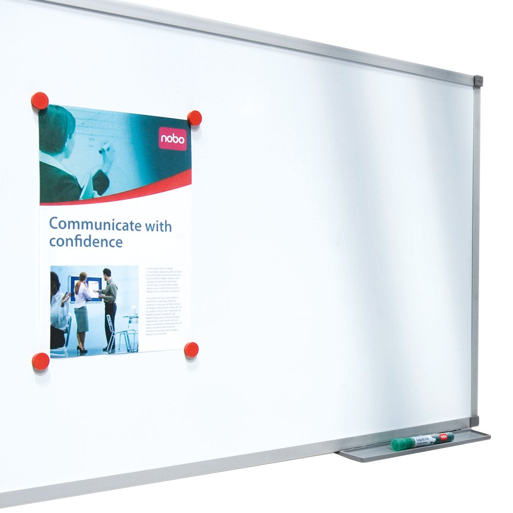Nobo Whiteboard – 240 × 120 cm, lackierter Stahl, Aluminiumrahmen, inkl. Stiftablage