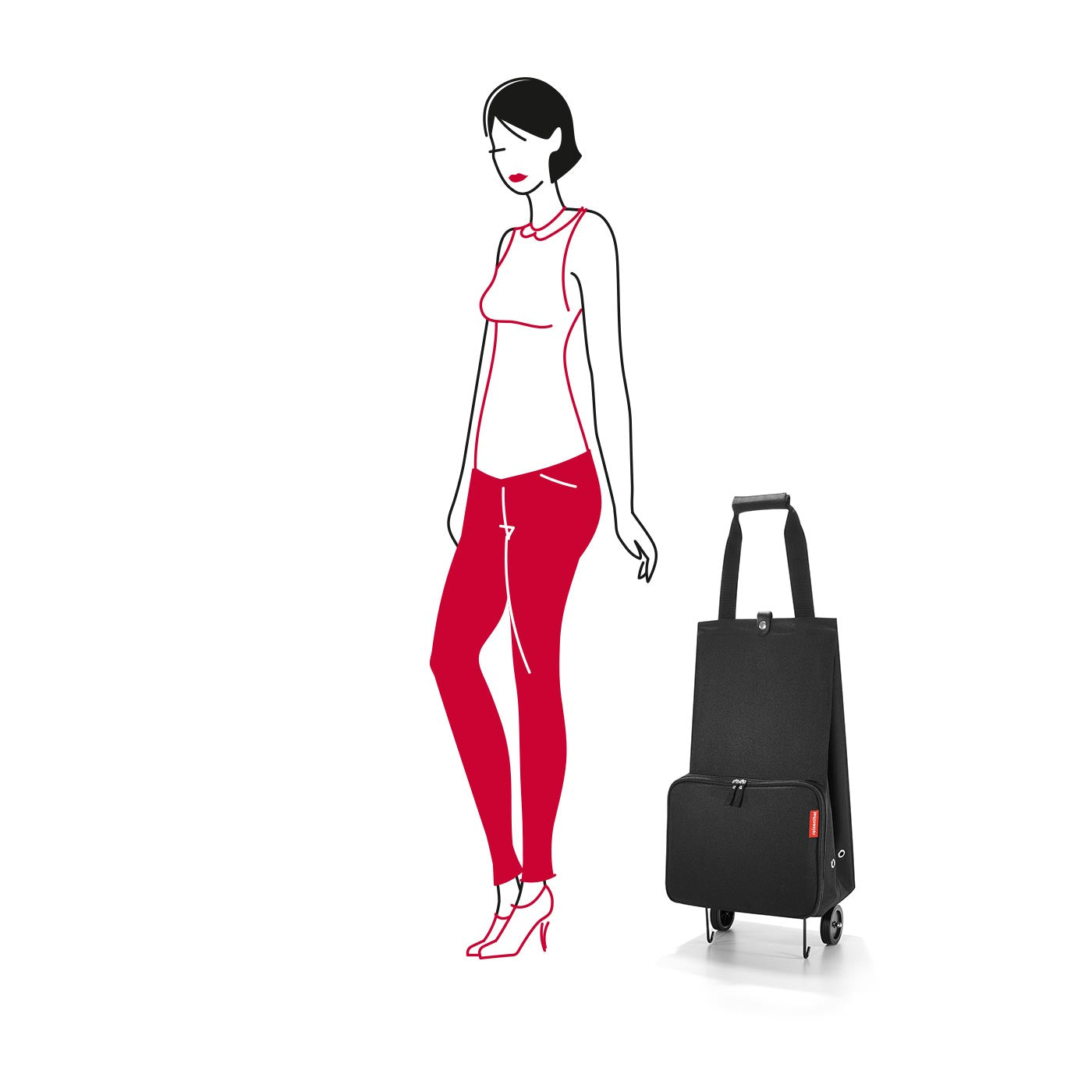 Reisenthel Stofftasche, Polyester, Schwarz, 290×660×270 mm