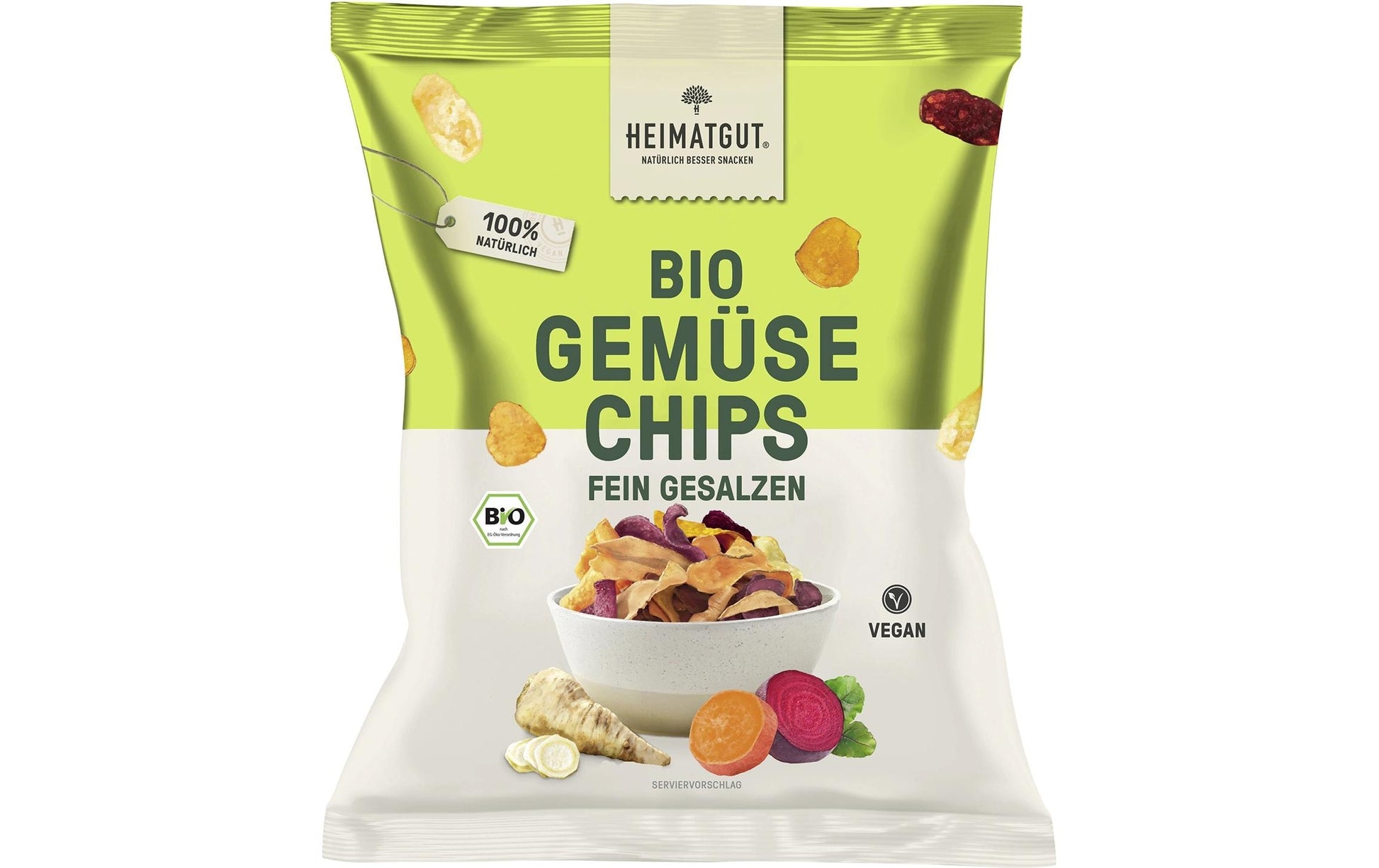 Heimatgut Gemüsechips – fein gesalzen, bio – 100 g
