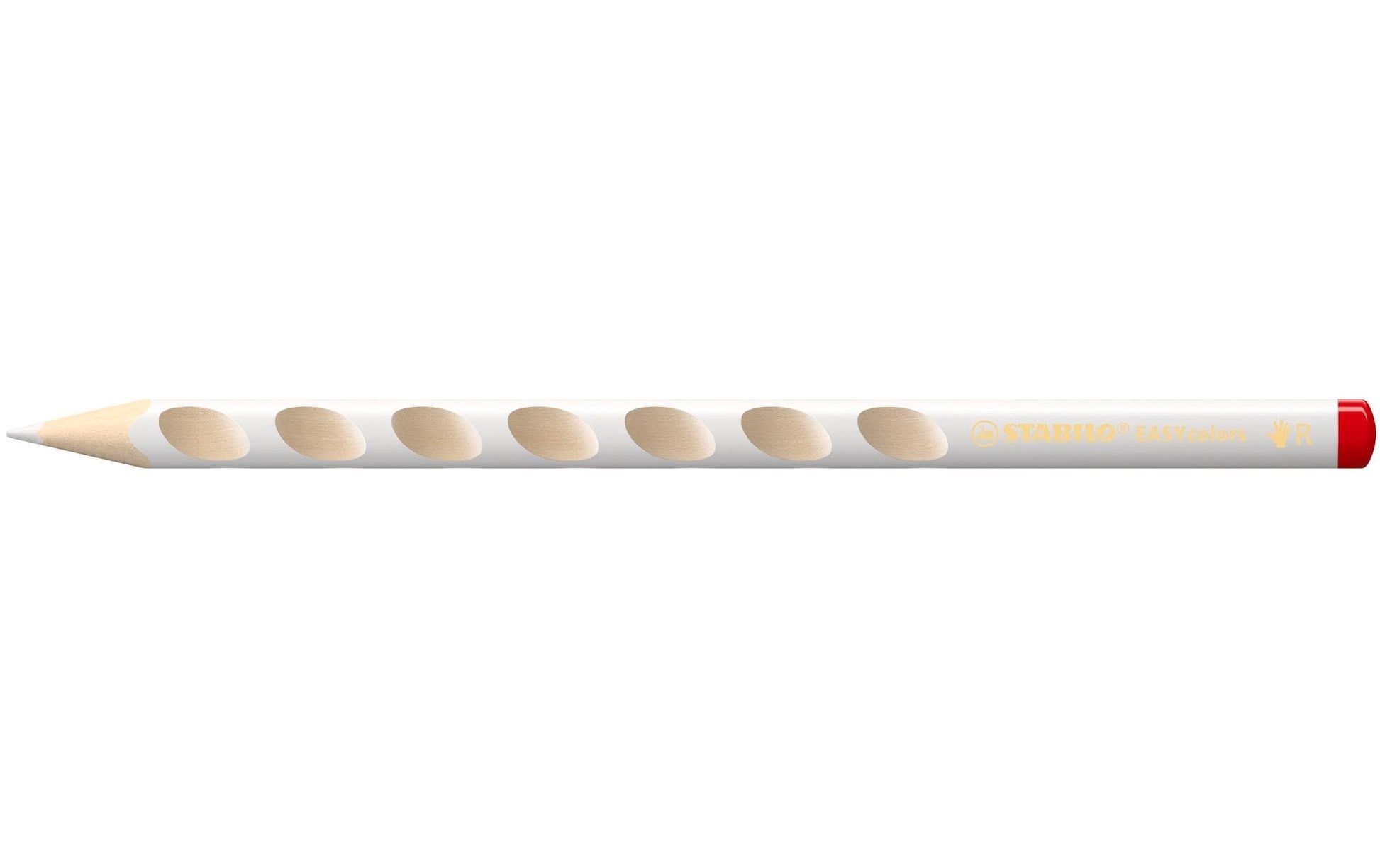 STABILO EASYcolors Farbstift – Weiss, Ergonomisch, Ø 4,2 mm, mit Spitzer