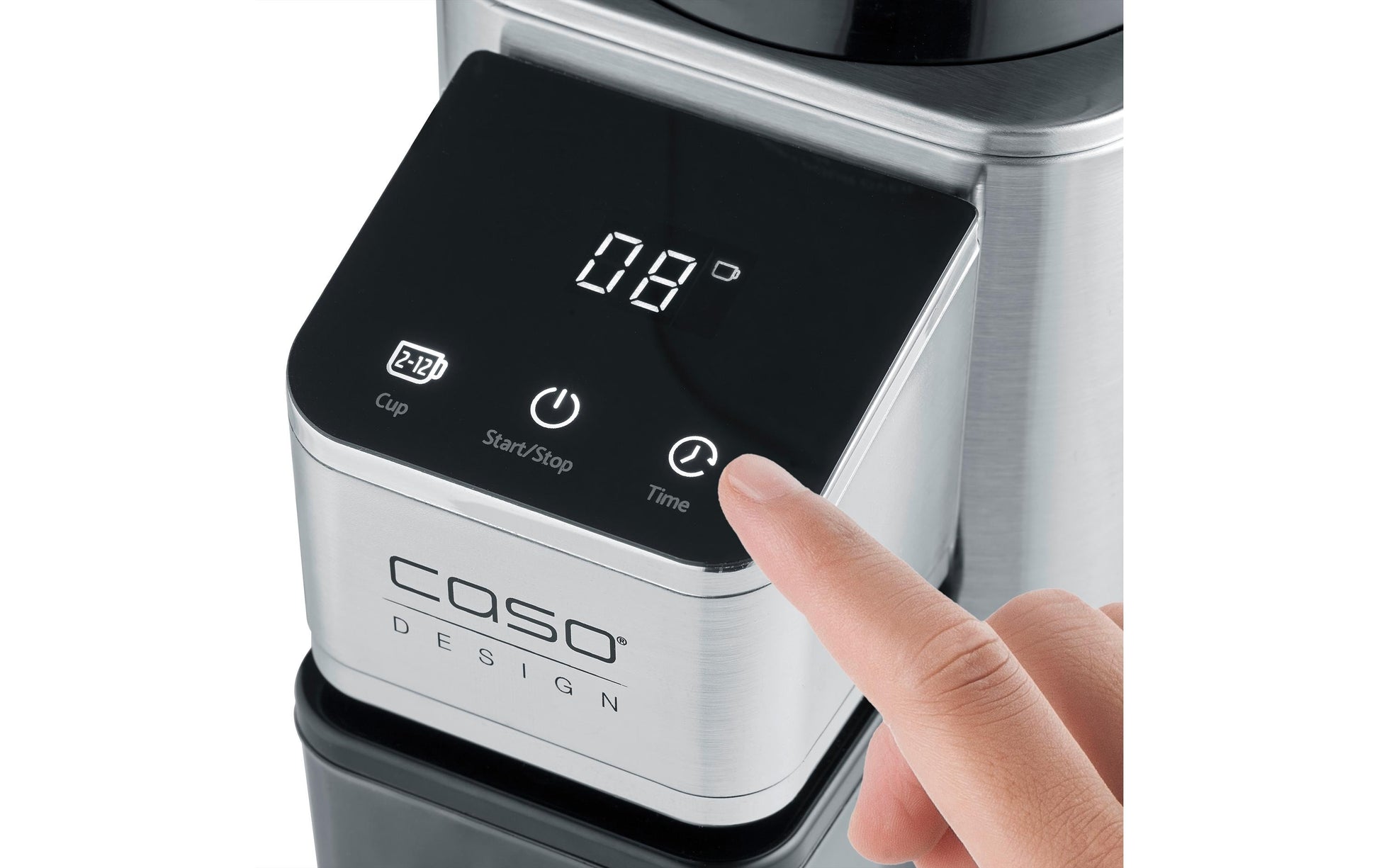 Caso Kaffeemühle Barista Chef Inos – 250 g, Kegelmahlwerk, 150 W – schwarz/silber