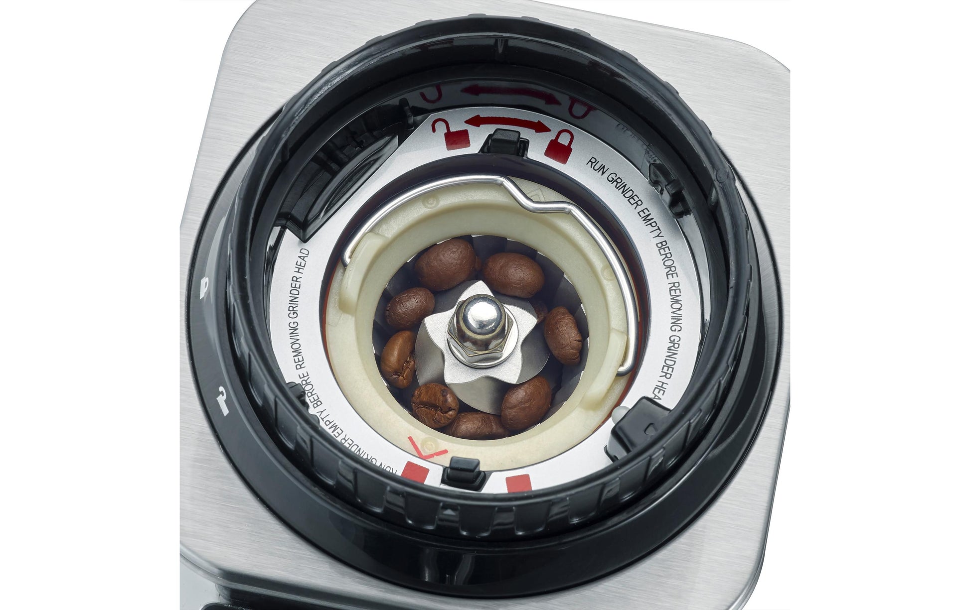 Caso Kaffeemühle Barista Chef Inos – 250 g, Kegelmahlwerk, 150 W – schwarz/silber