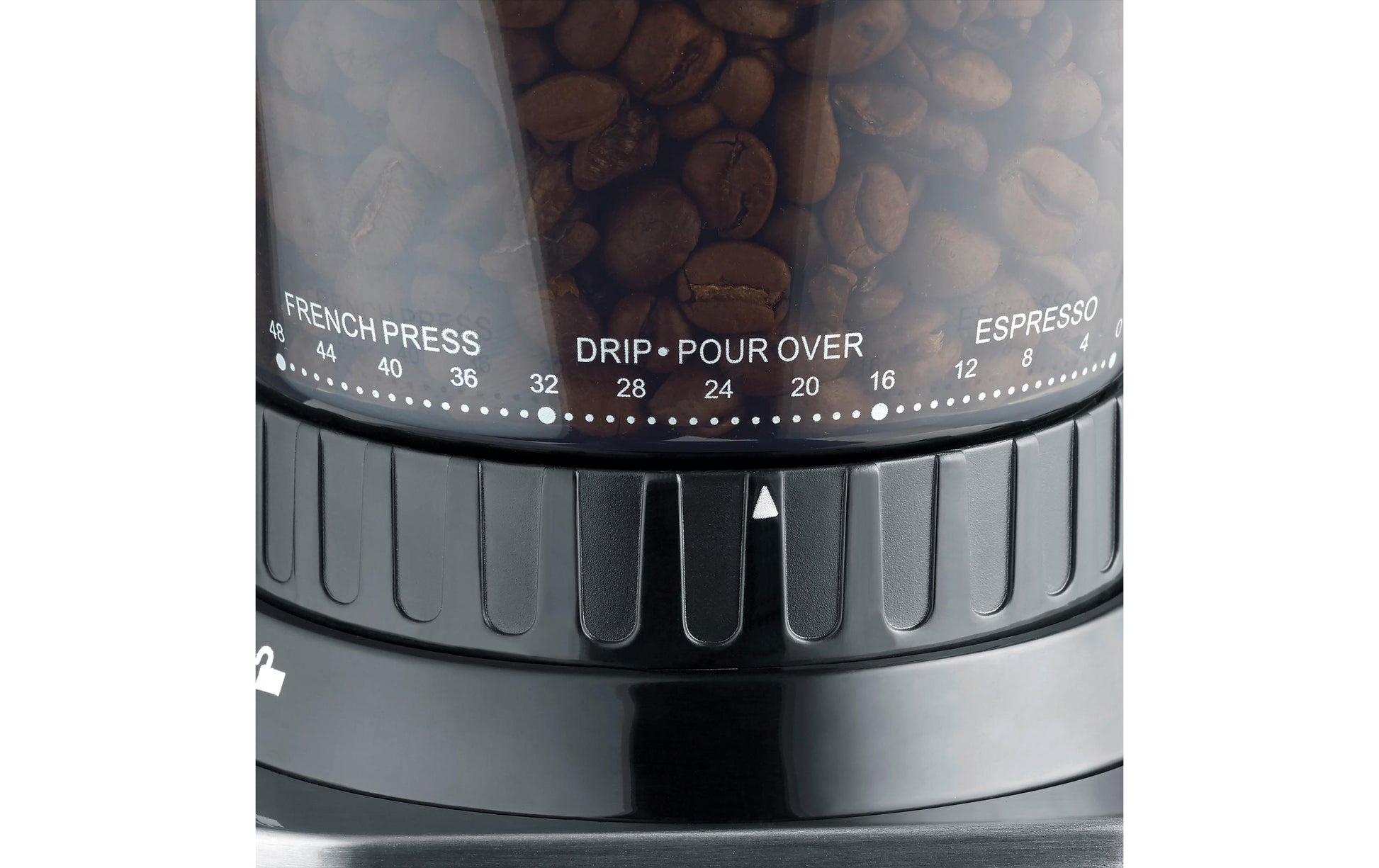 Caso Kaffeemühle Barista Chef Inos – 250 g, Kegelmahlwerk, 150 W – schwarz/silber
