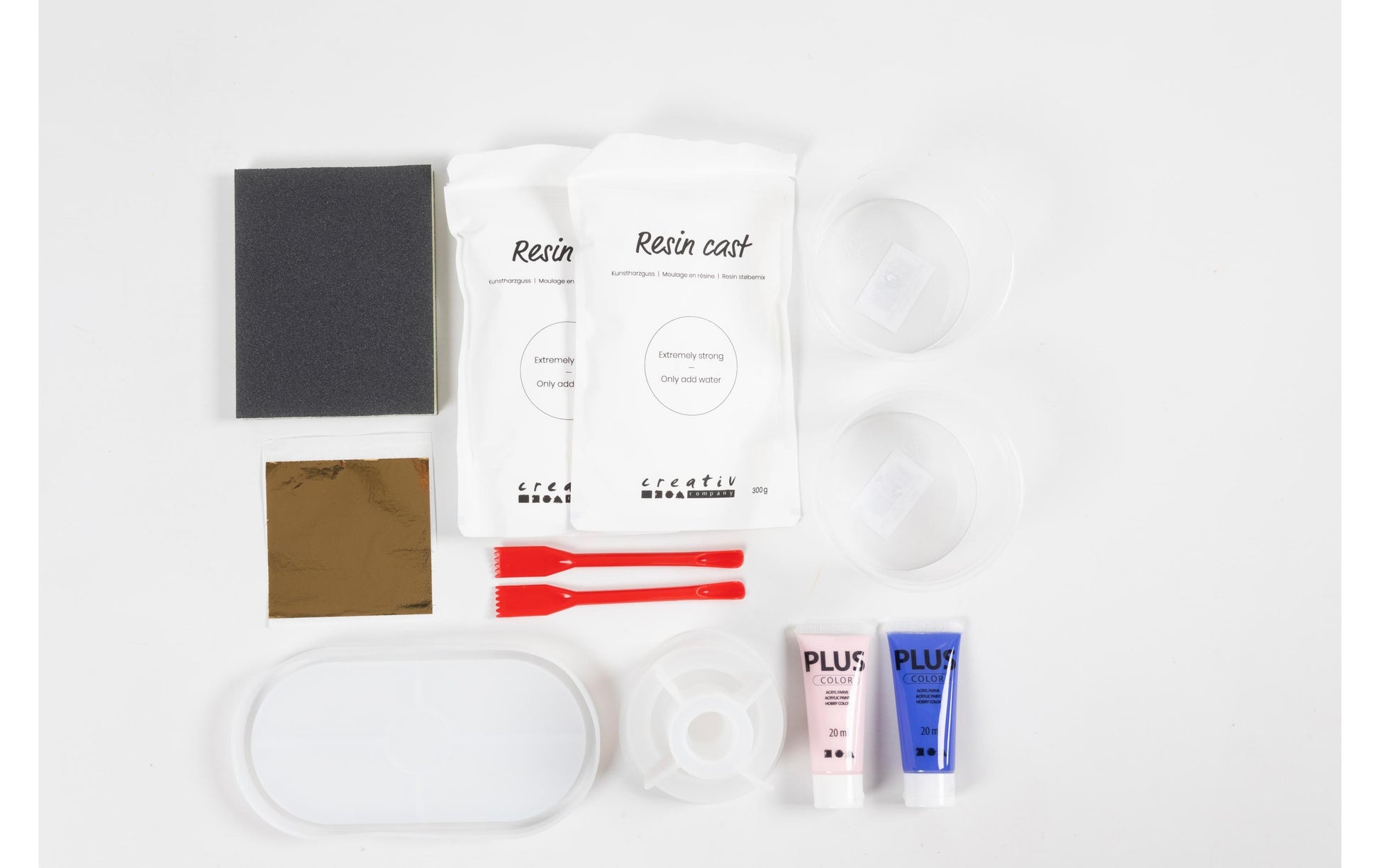 Creativ Company Giessharz-Set – Kerzenhalter – lufthärtend – ab 3 Jahren
