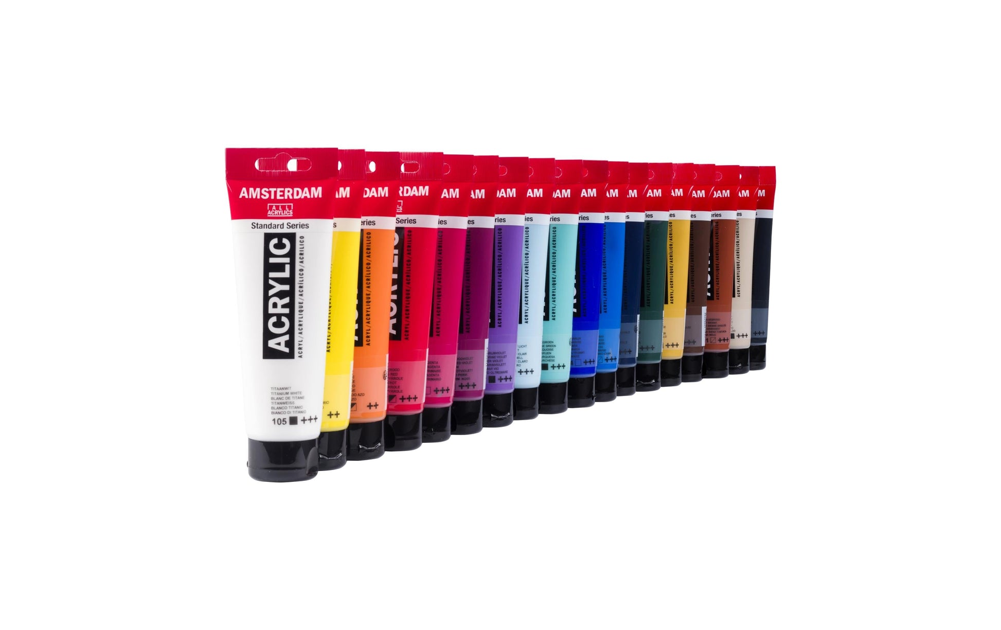 Royal Talens Amsterdam – Acryl Standard – Acrylfarbe – Set – 18 Farben, sortiert, 18 × 120 ml