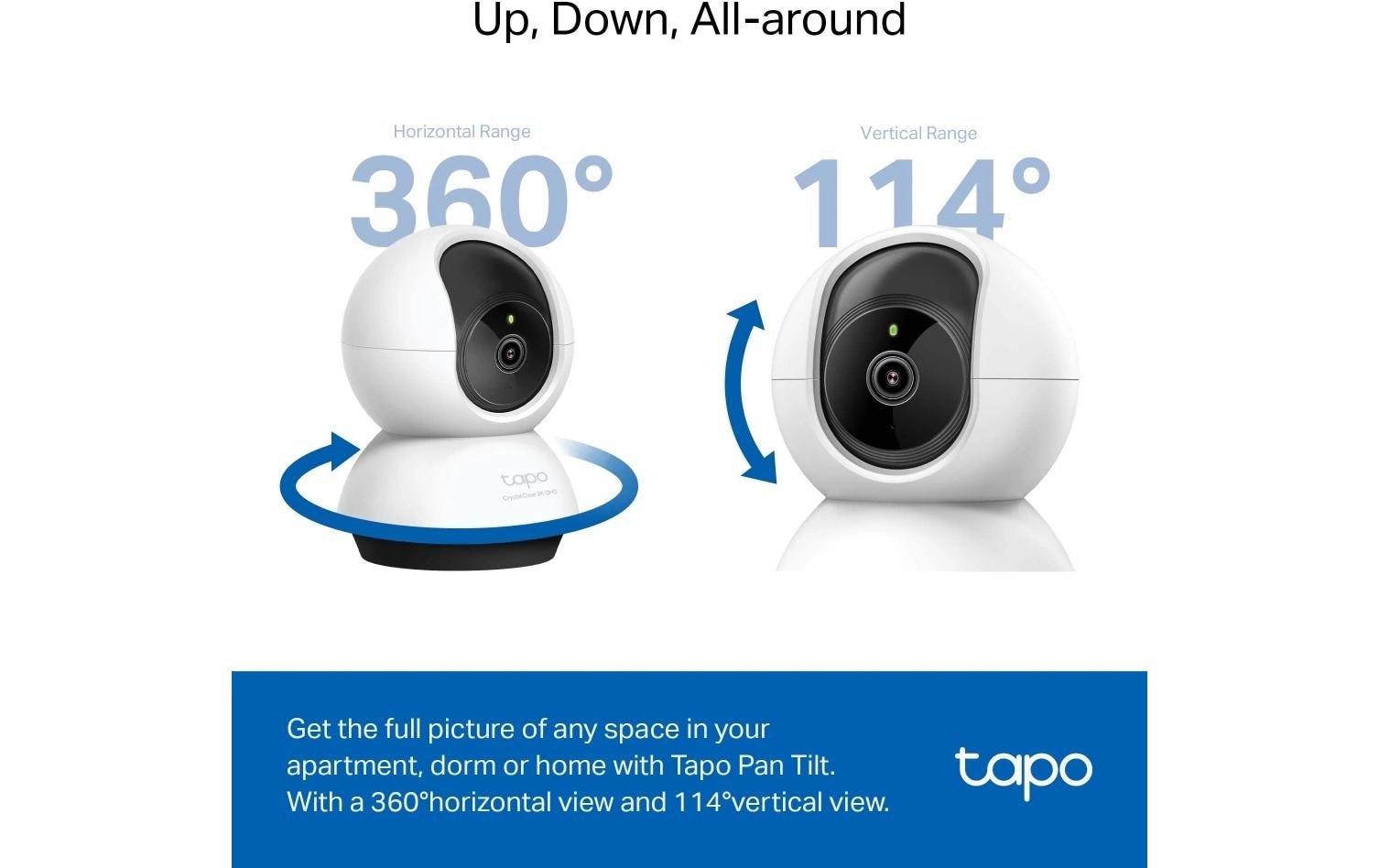 TP-Link Tapo C220 IP-Sicherheitskamera – 1440p, Nachtsicht 9 m, 360°