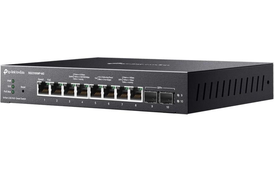 TP-Link SG2210XMP-M2 – Managed Switch – 8×2.5G, 2×SFP+, L2/L2+, PoE+ 160 W