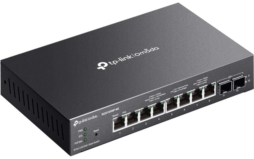 TP-Link SG2210XMP-M2 – Managed Switch – 8×2.5G, 2×SFP+, L2/L2+, PoE+ 160 W