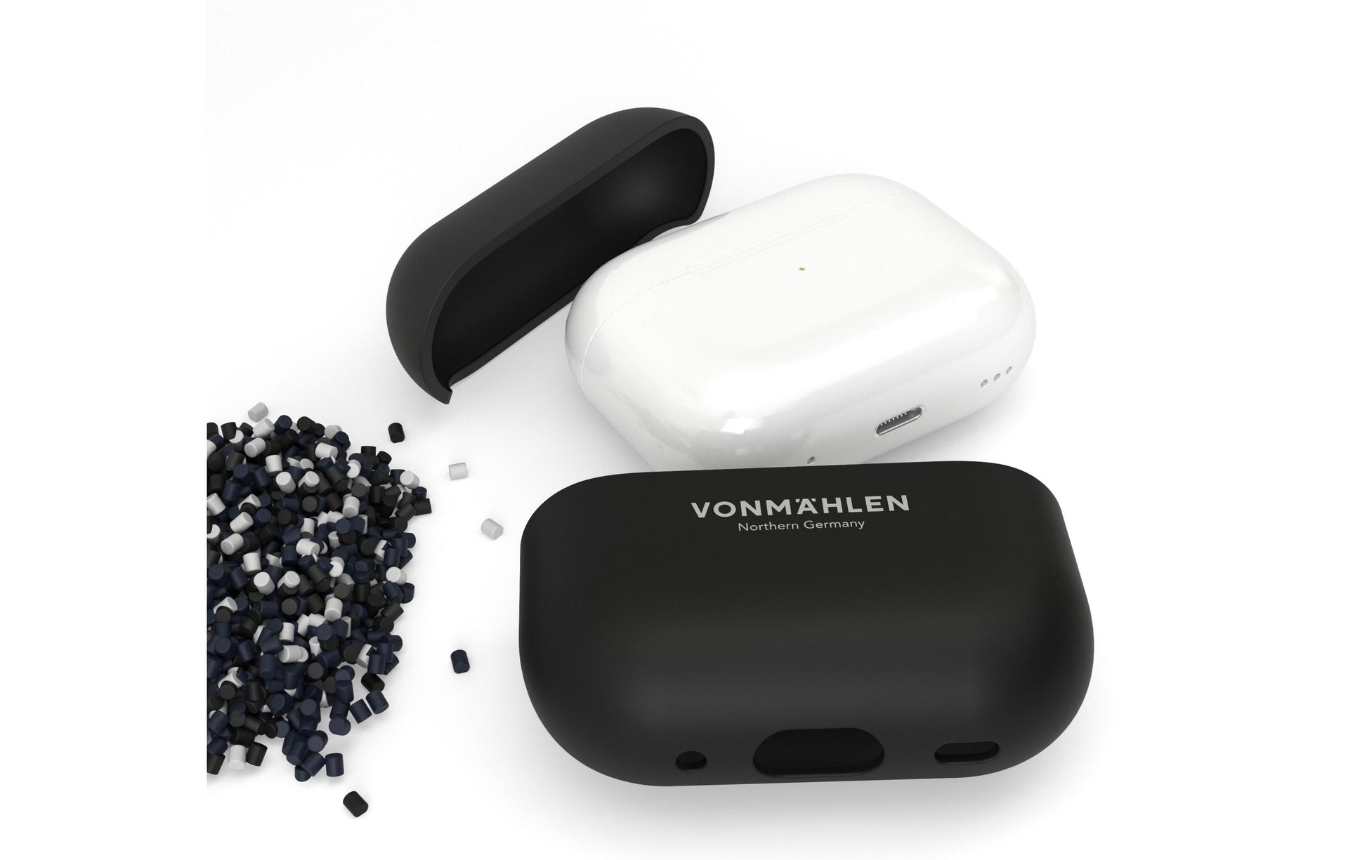 Vonmählen APC00004 – Schutzhülle – für Apple AirPods (2. Generation) – kabelloses Laden – schwarz