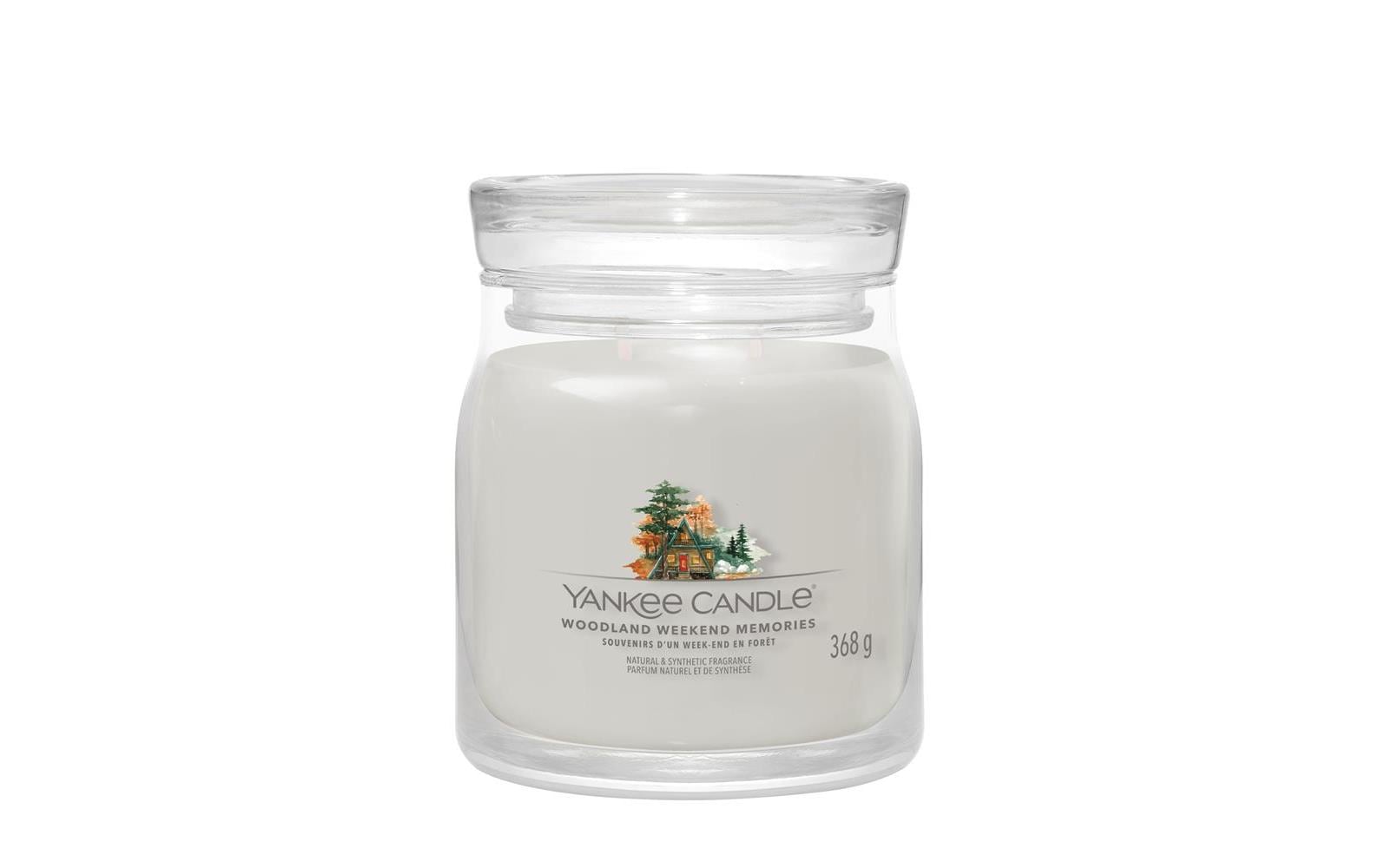 Yankee Candle Woodland Weekend Memories – Duftkerze, Medium Glas, 50 h