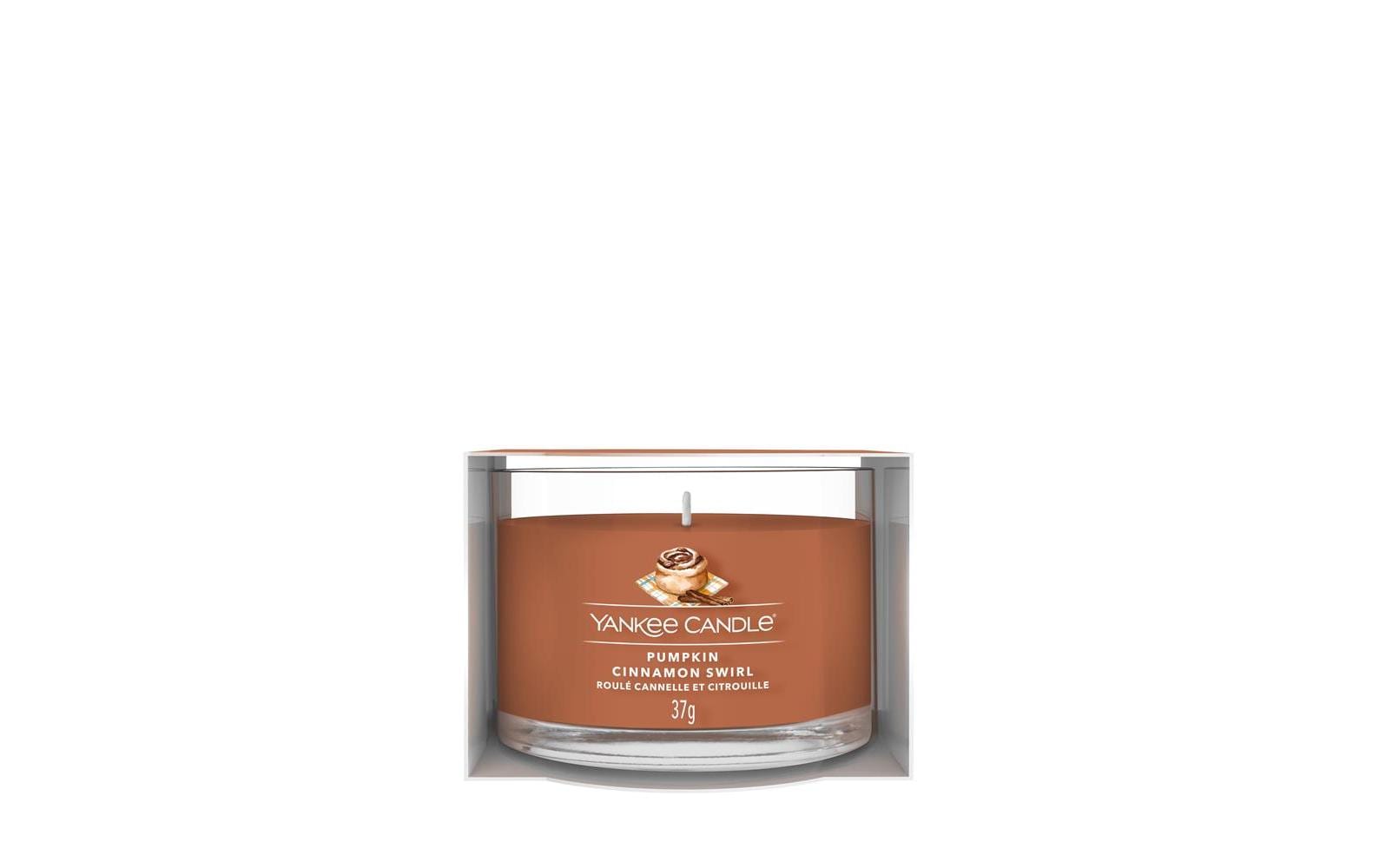 Yankee Candle Pumpkin Cinnamon Swirl – Duftkerze, Votivkerze im Glas, 10 h