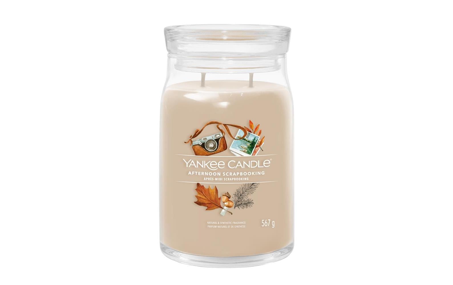 Yankee Candle Afternoon Scrapbooking – Duftkerze, Grosses Glas, 90 h