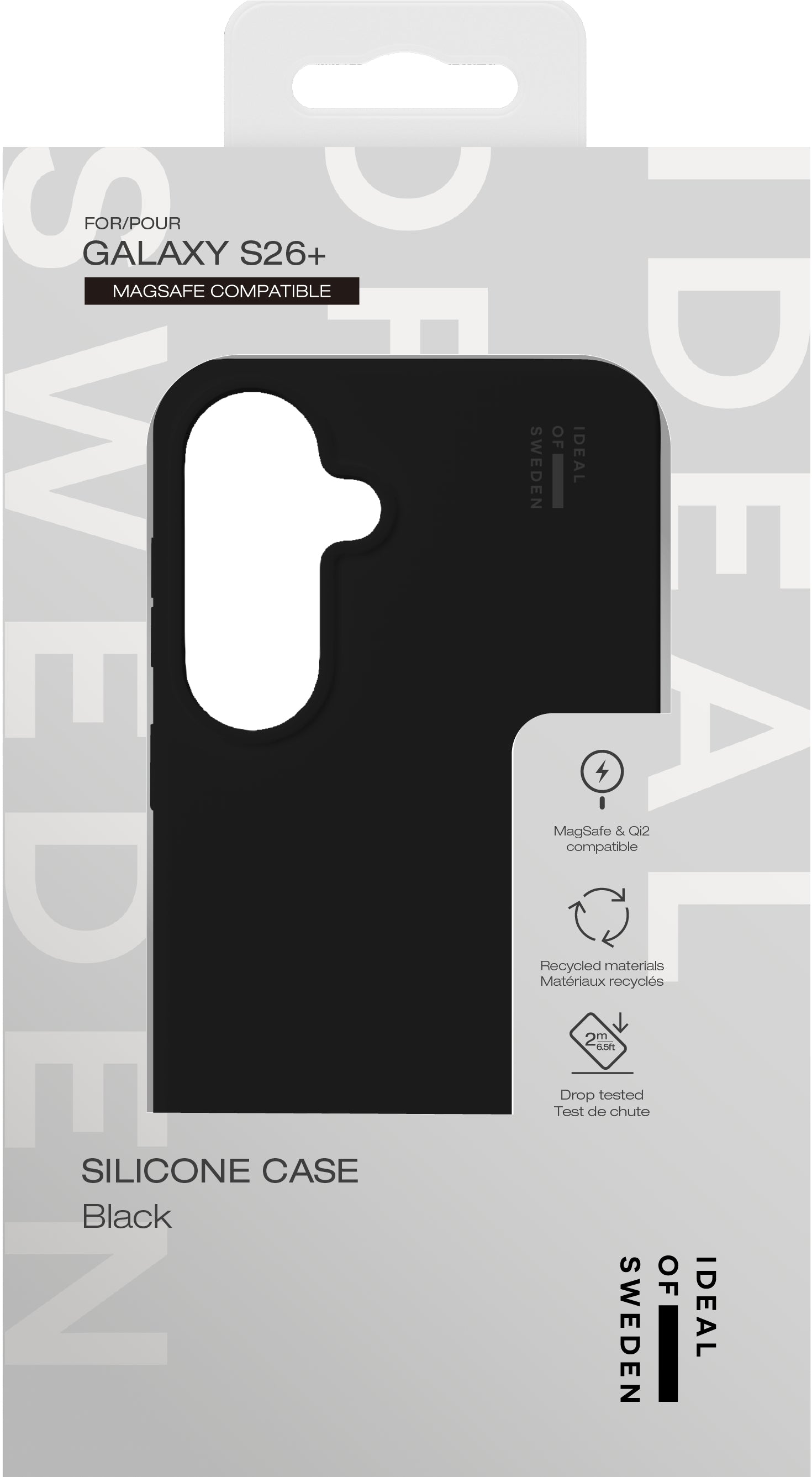 iDeal of Sweden Silicon Cover Backcover – für Samsung Galaxy S26+, PC+Silikon+Polyester+Acryl, Schwarz