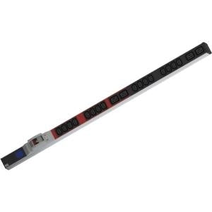 Bachmann Rack-PDU 1U – 16× IEC C13, 4× IEC C19, CEE 32A (blau), 230 V/32 A, 3 m, Leistungsmessung