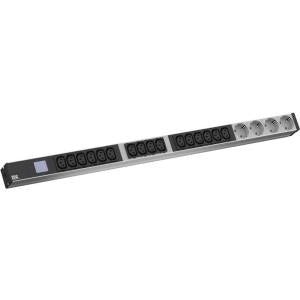Bachmann BN0500 Rack-PDU – 1U, 16× IEC C13, 4× Schuko (Typ E/F), CEE 16 A, 230 V/16 A, 3 m