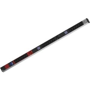 Bachmann Rack-PDU 1U – 18× IEC C13, 3× Schuko (Typ E/F), CEE 3×16A, 400 V/16 A, 3-phasig, 3 m, schwarz