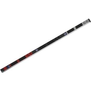 Bachmann Rack-PDU – 1U, 24× IEC C13, 6× Schuko (Typ E/F), CEE 3P+N+PE (rot), 400 V / 16 A, 3-phasig, 3 m