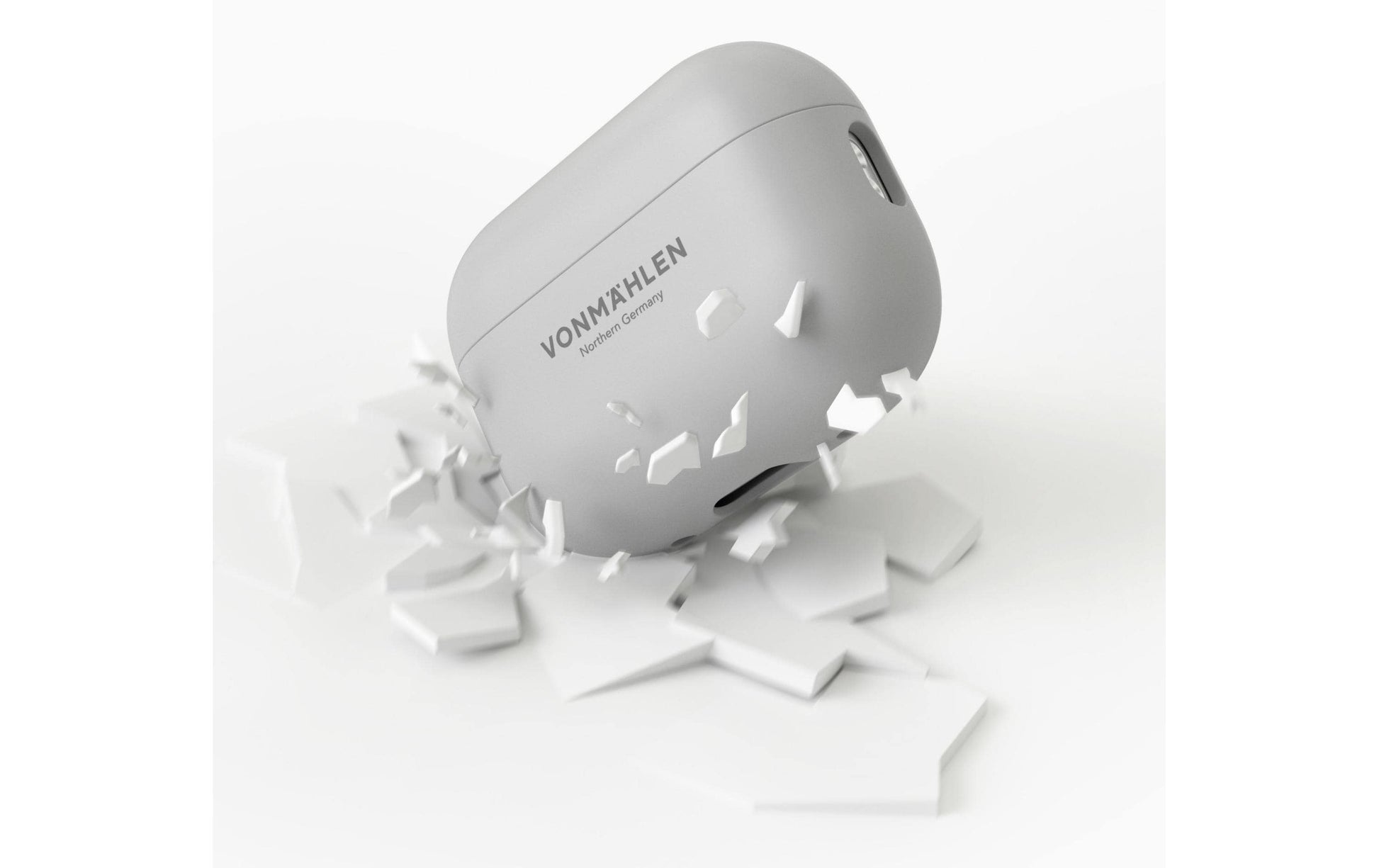 Vonmählen Thin Case – Schutzhülle – für Apple AirPods (2. Generation) – Hellgrau – Kabelloses Laden