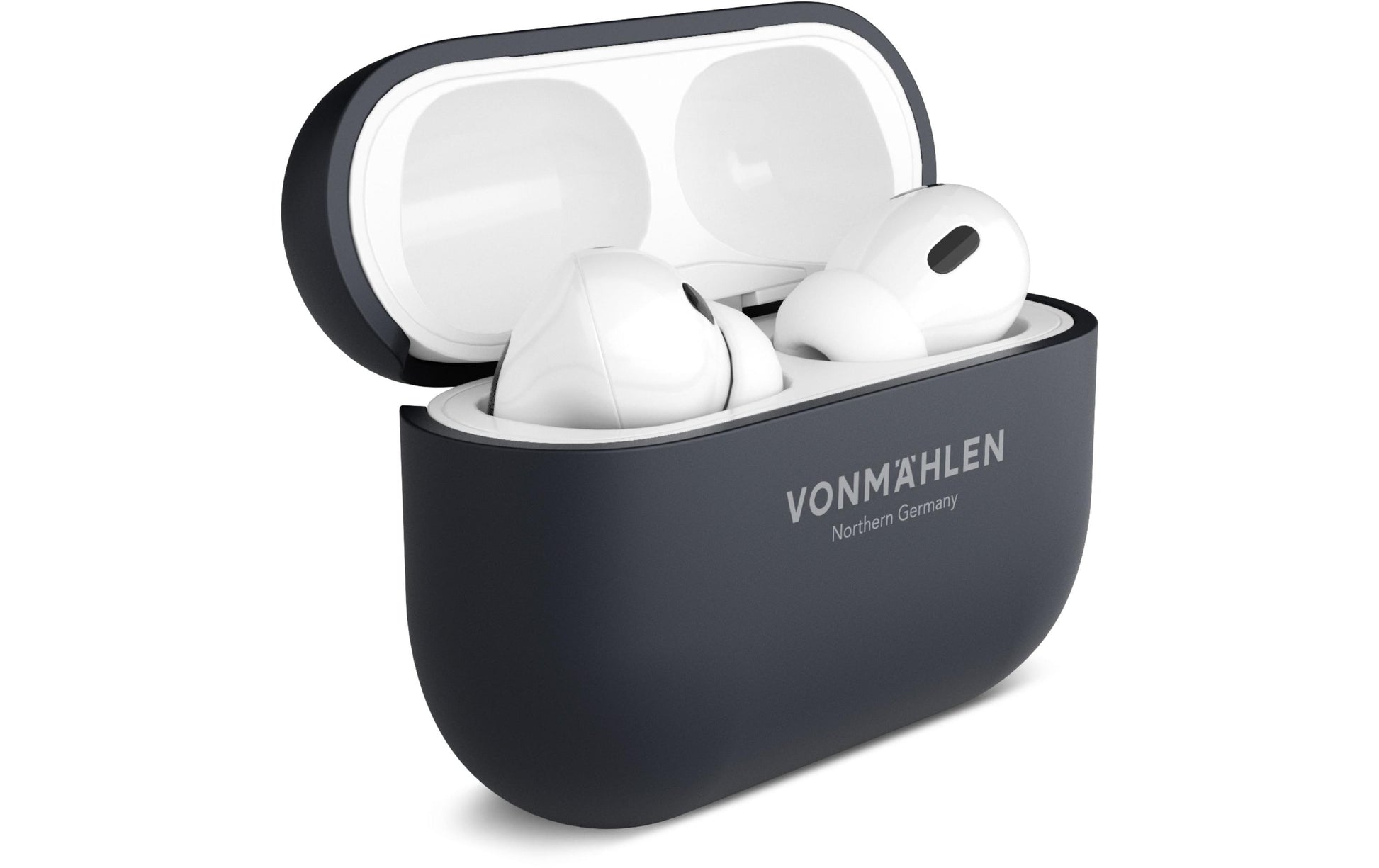 Vonmählen Thin Case – Schutzhülle – für Apple AirPods (2. Gen.) – kabelloses Laden, fallbeständig – Navy