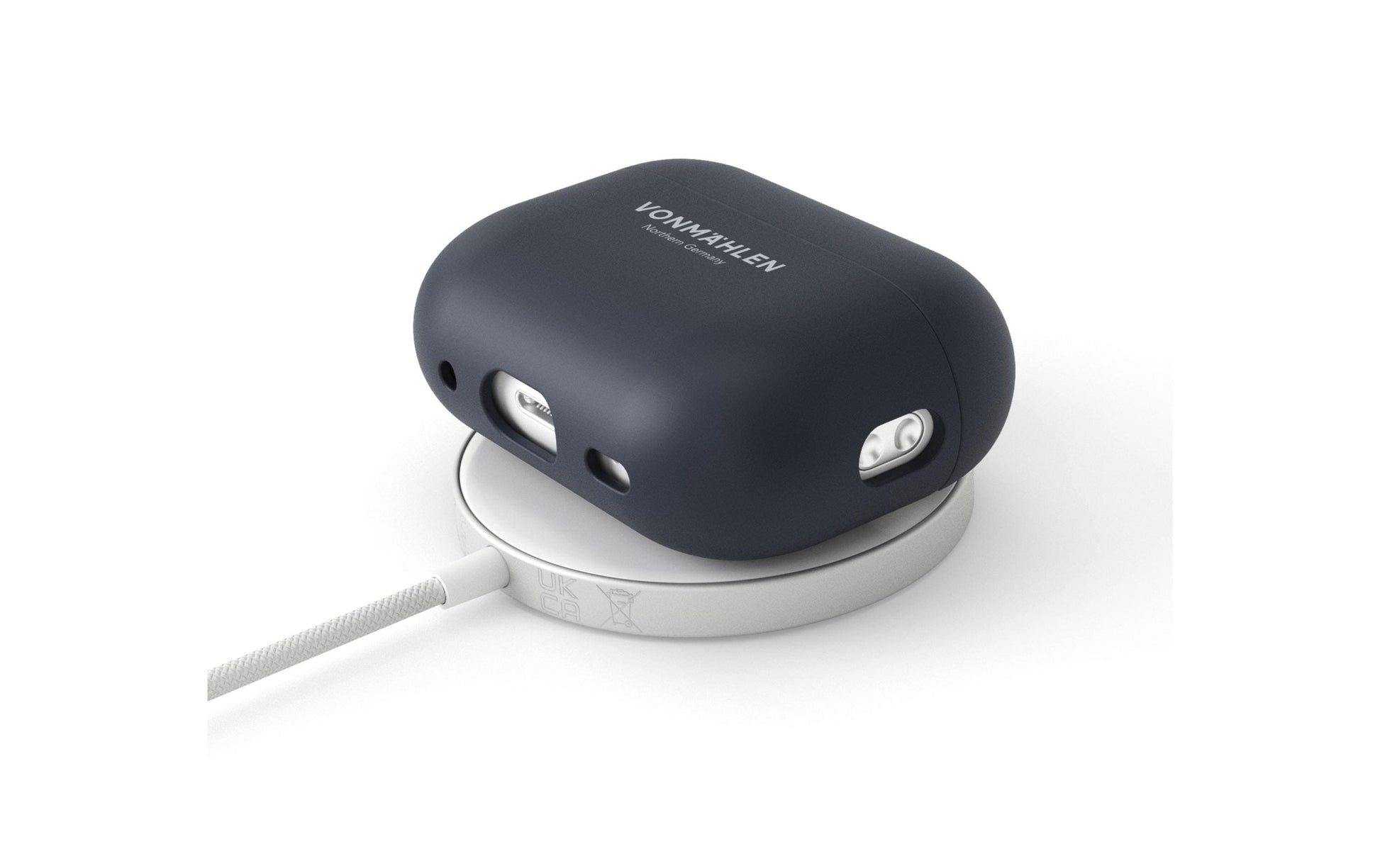 Vonmählen Thin Case – Schutzhülle – für Apple AirPods (2. Gen.) – kabelloses Laden, fallbeständig – Navy