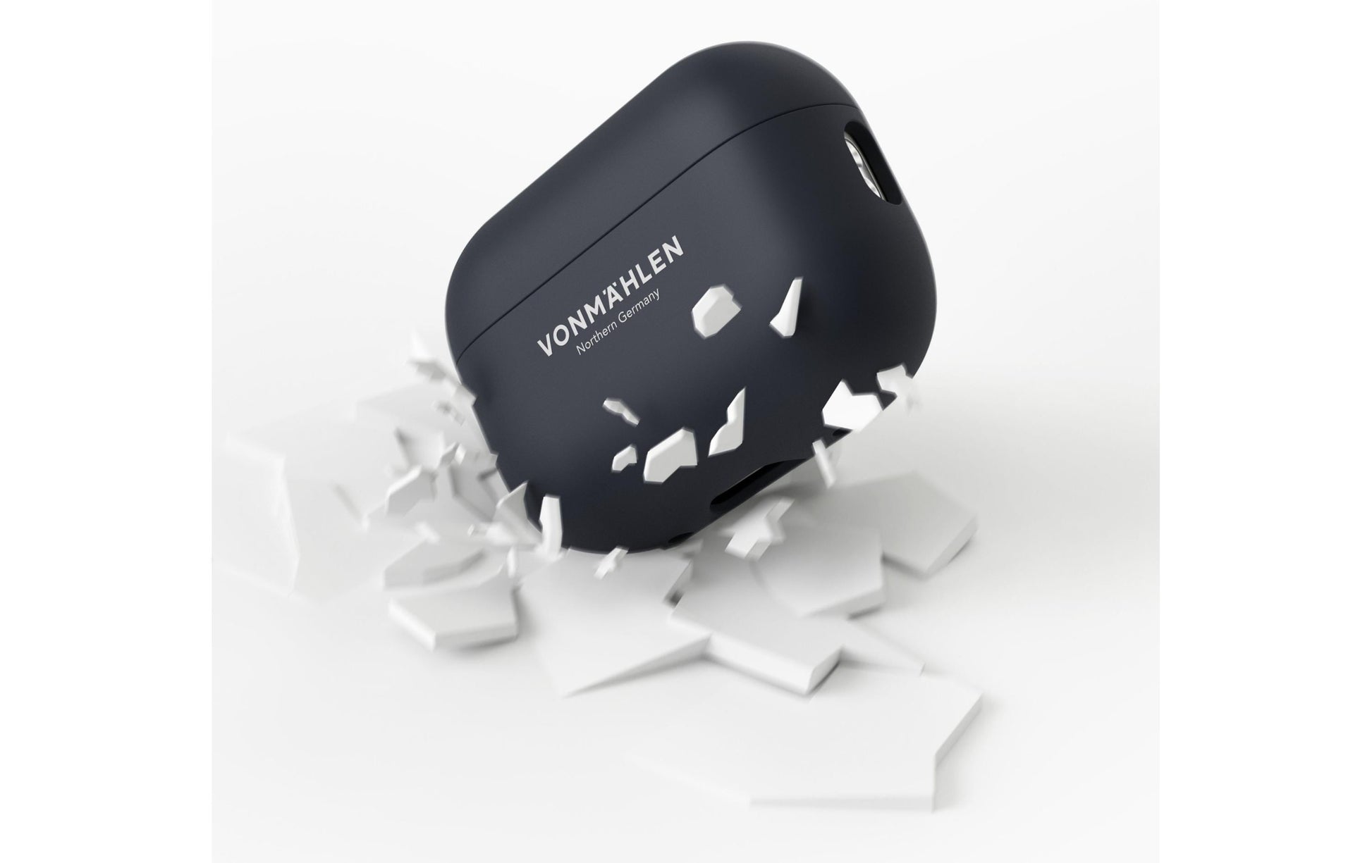 Vonmählen Thin Case – Schutzhülle – für Apple AirPods (2. Gen.) – kabelloses Laden, fallbeständig – Navy