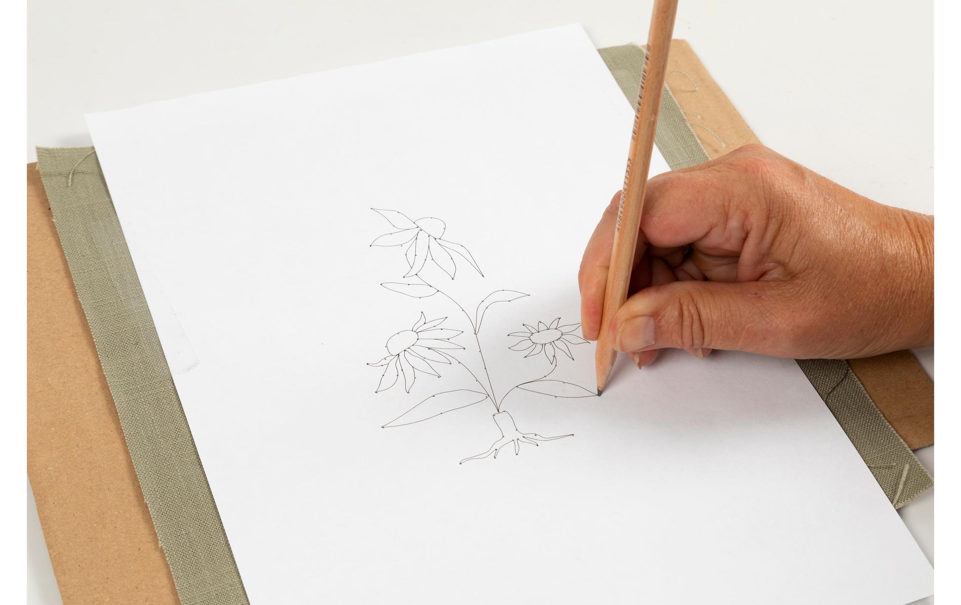 Creativ Company Nähset Sticken – ab 10 Jahren – Baumwolle, grün