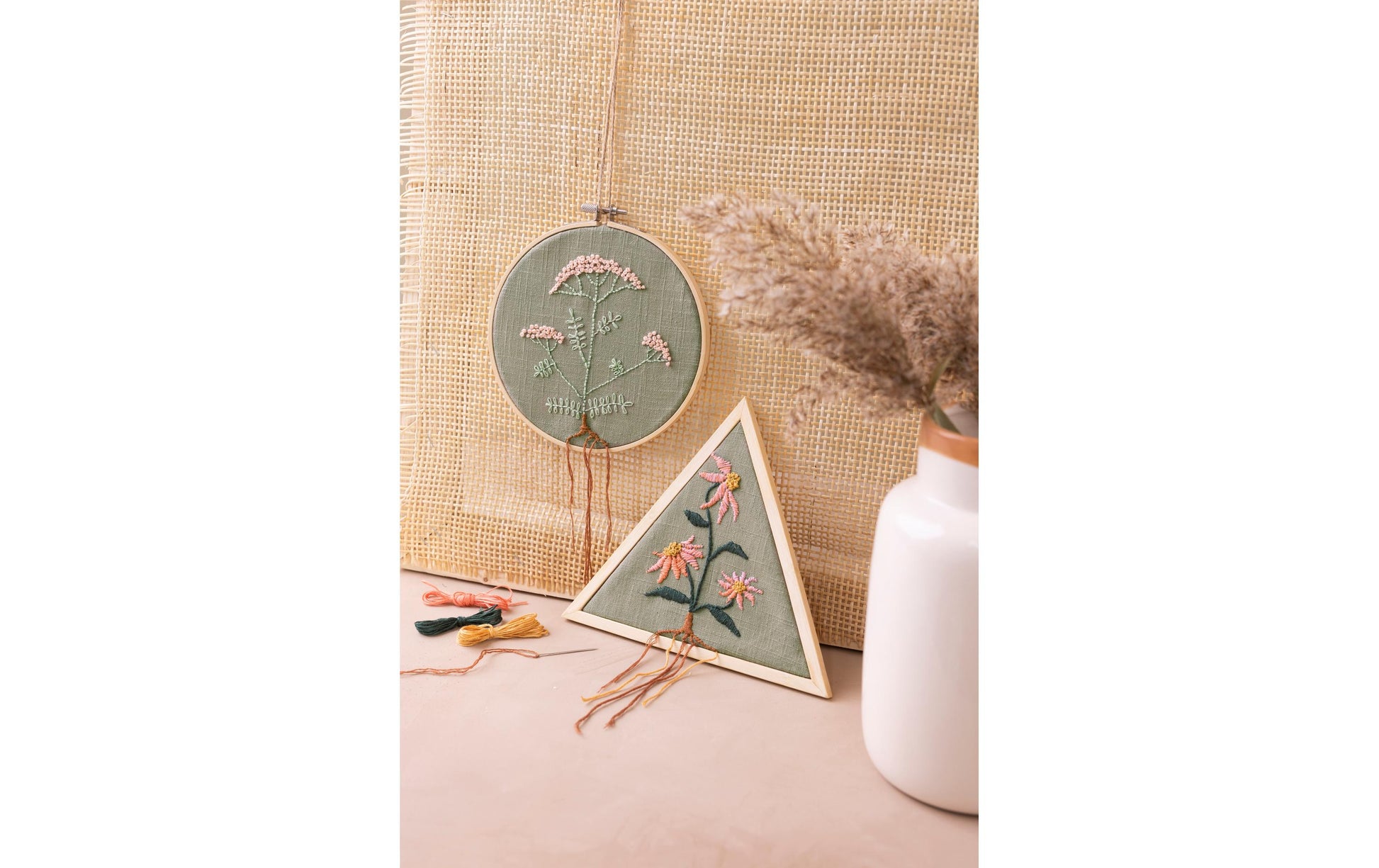 Creativ Company Nähset Sticken – ab 10 Jahren – Baumwolle, grün