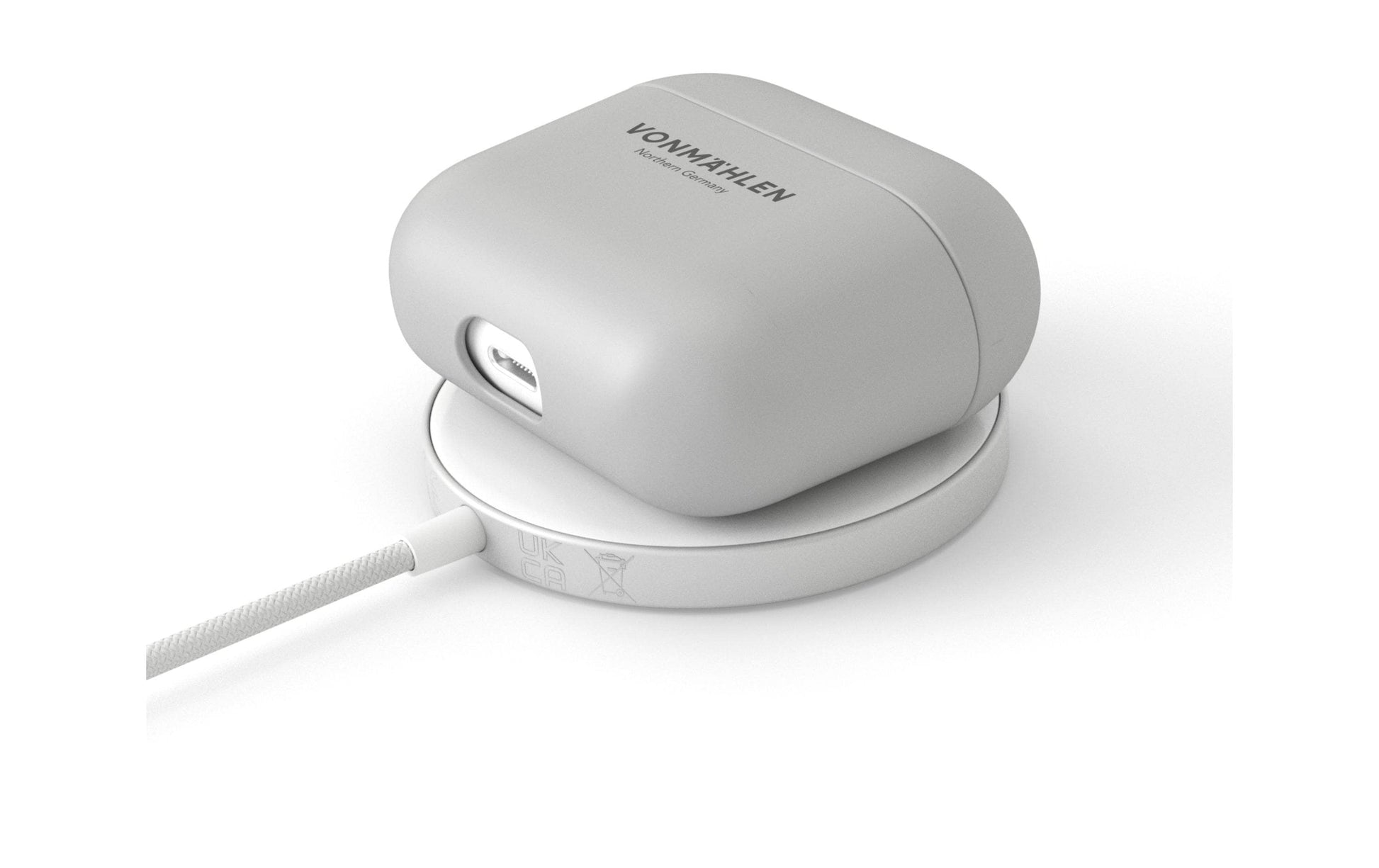Vonmählen Thin Case APC00003 – Schutzhülle – für Apple AirPods (3. Generation) – fallbeständig – hellgrau