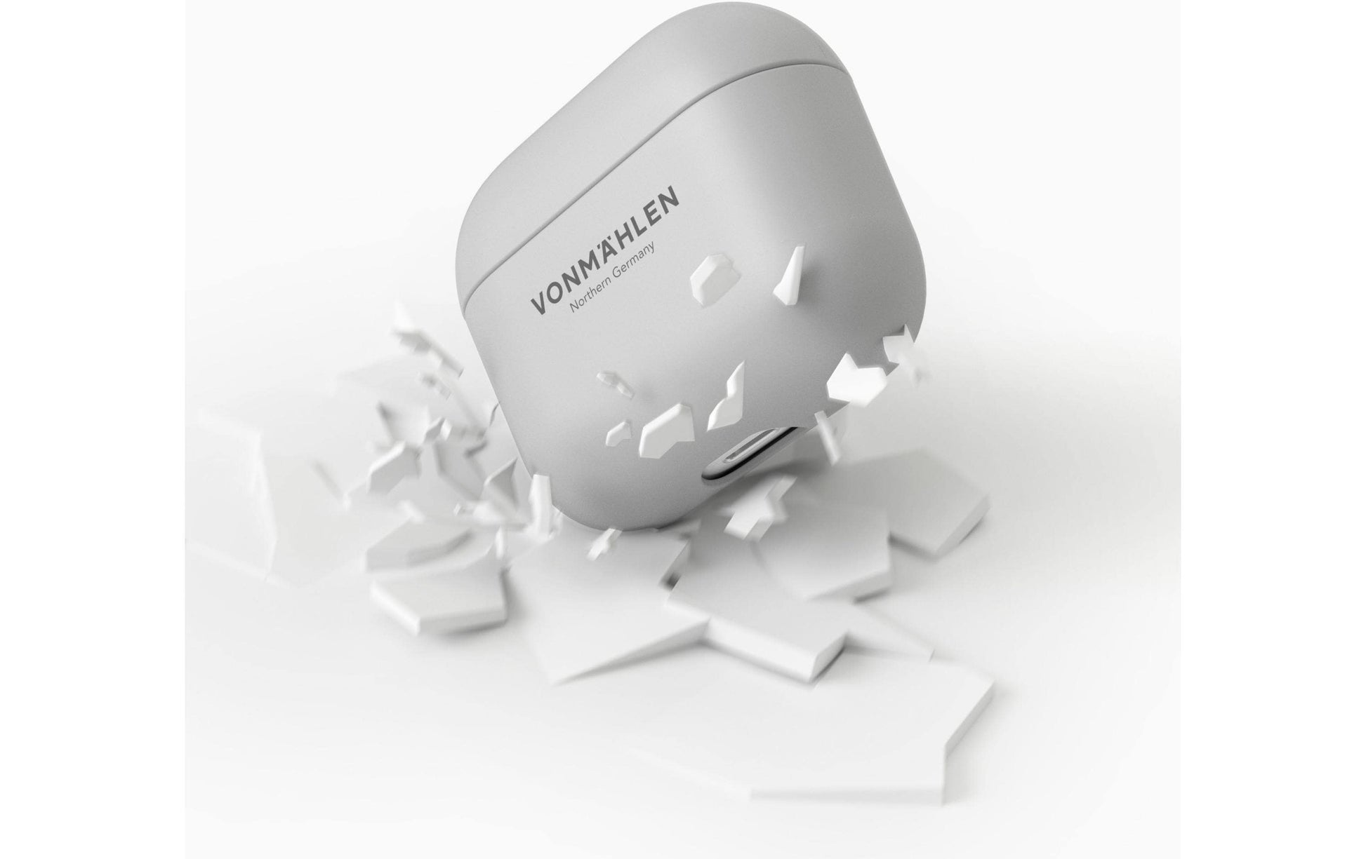 Vonmählen Thin Case APC00003 – Schutzhülle – für Apple AirPods (3. Generation) – fallbeständig – hellgrau