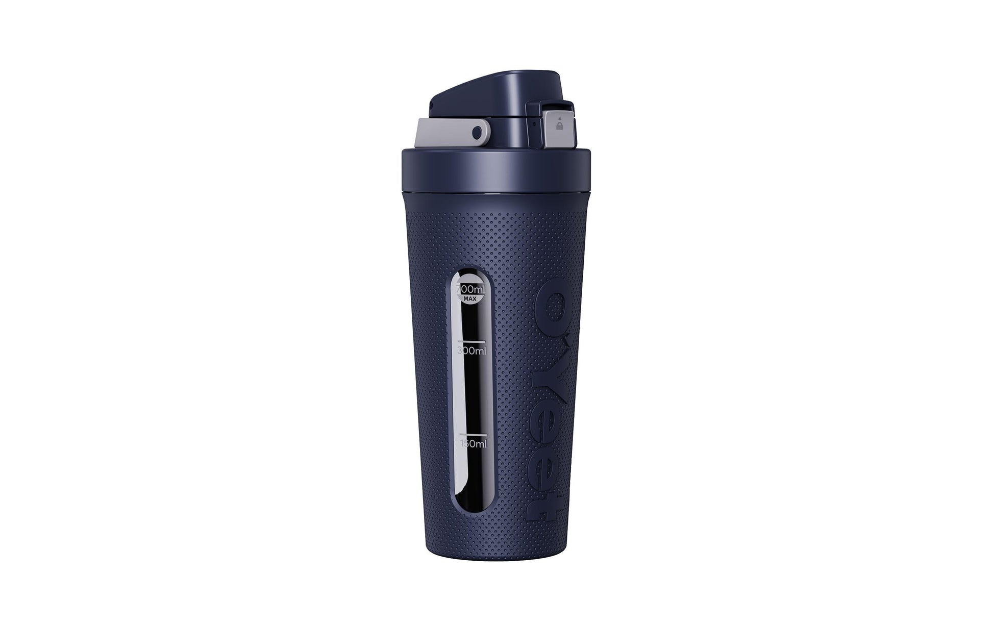 OYeet S2 Shaker 700 ml – auslaufsicher, Silikon, Druckknopfdeckel, Navy