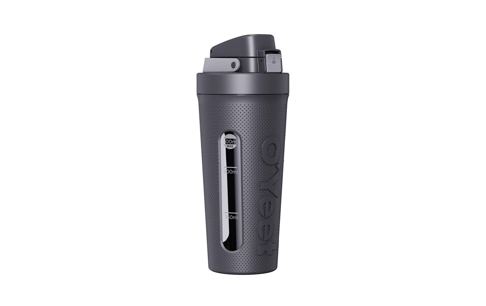 OYeet S2 Shaker 700 ml – auslaufsicher, Kunststoff, Druckknopfdeckel, grau