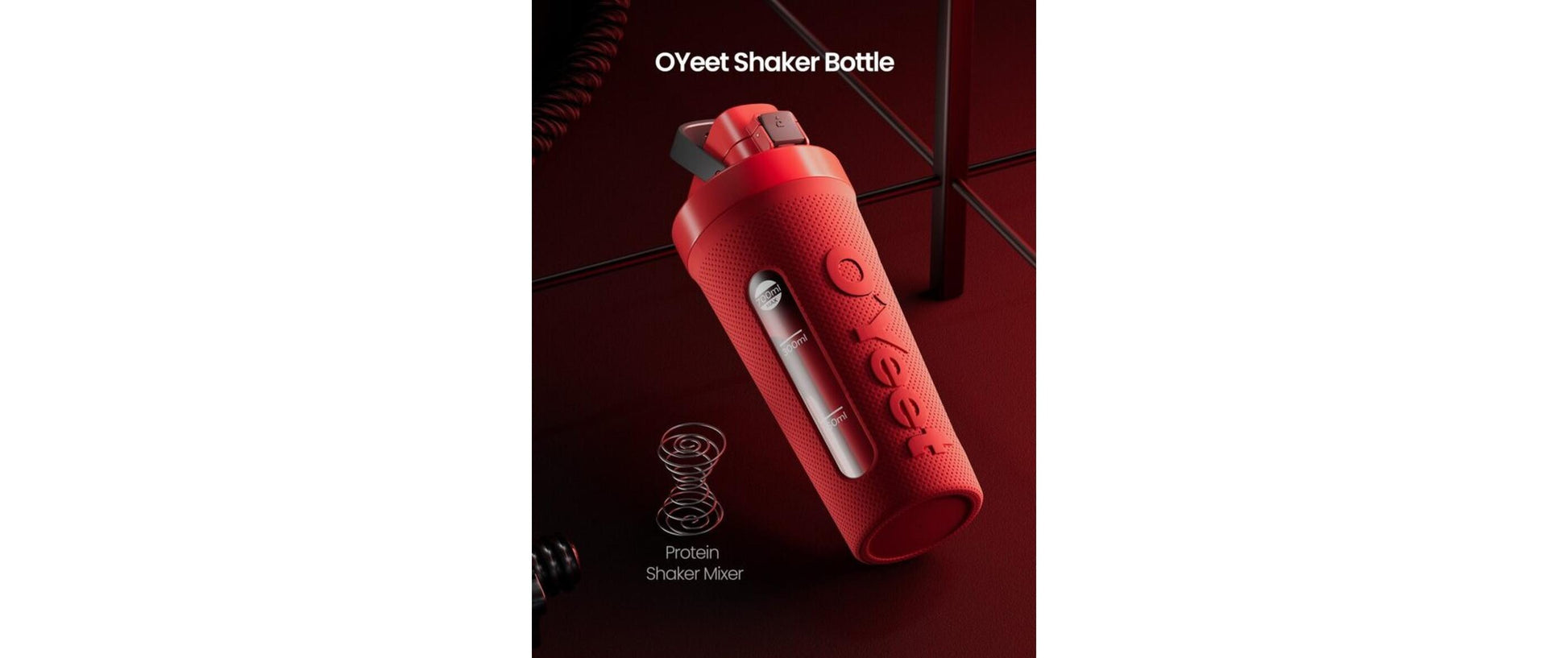 OYeet S2 Shaker 700 ml – auslaufsicher, Silikon, Druckknopfdeckel, Navy